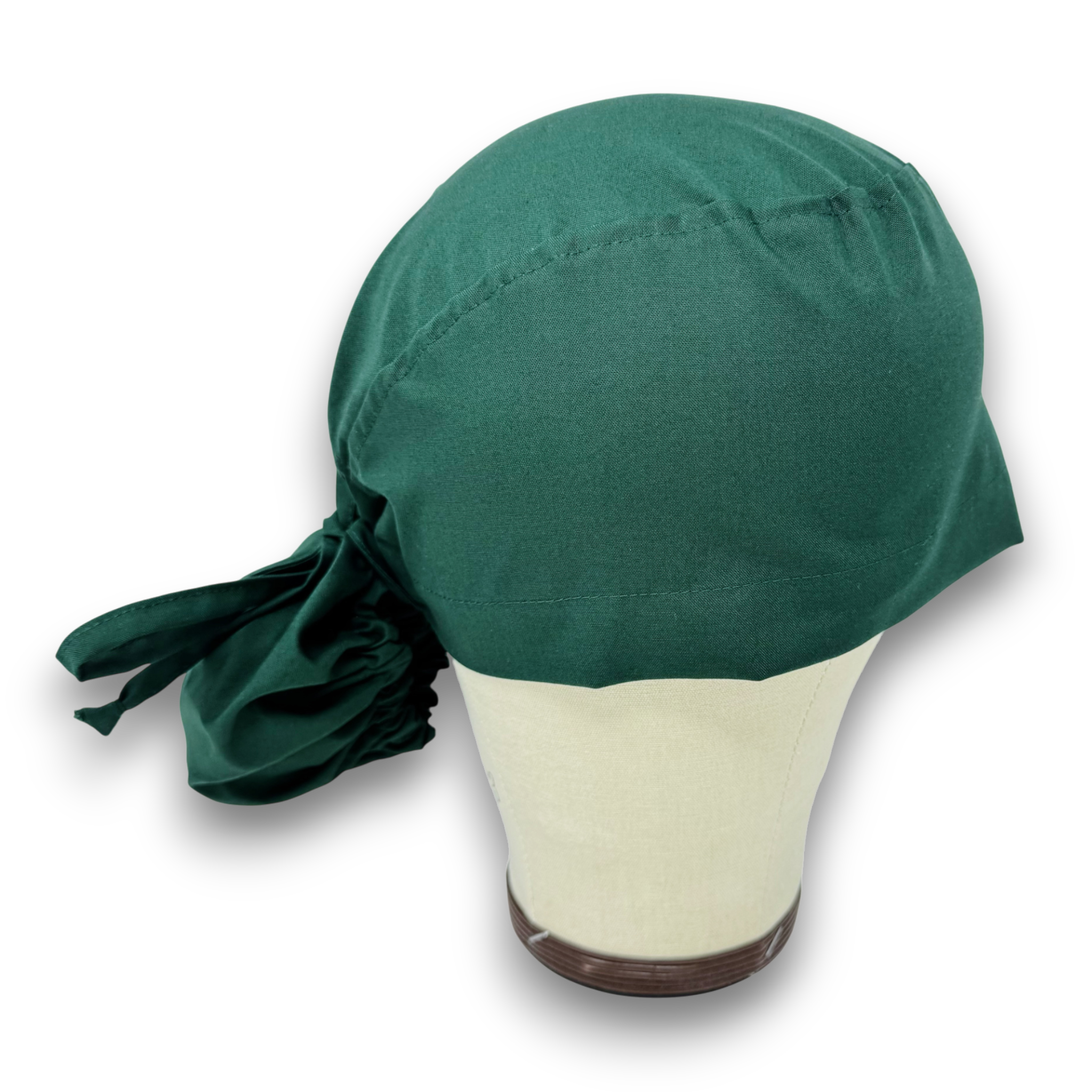 Forest green Ponytail scrub cap for women with satin lined option by Paradise Caps.