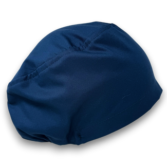 Navy blue Scrub cap for women euro style. Solid European satin lined surgical cap by Paradise Caps.