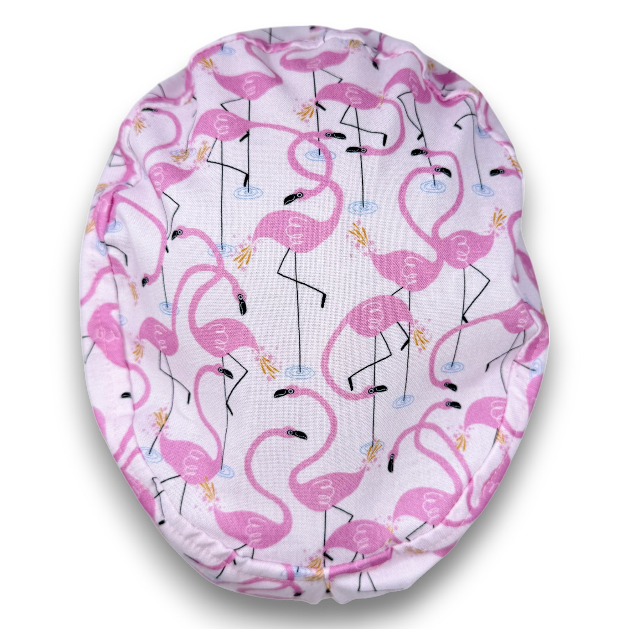 Flamingo Euro Scrub Cap for Women with Satin Lined Option by Paradise Caps.