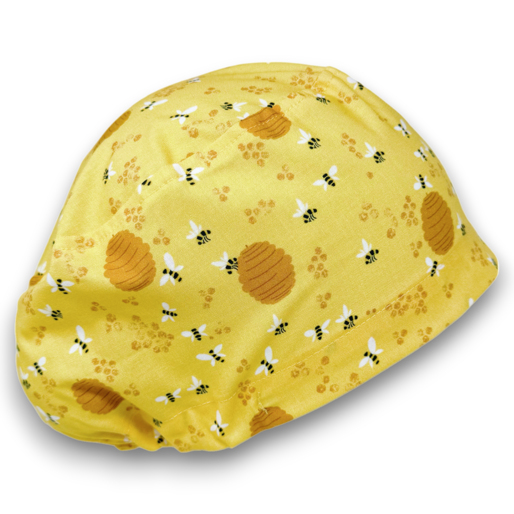 Bee Euro scrub cap for women with satin lined option by Paradise Caps.