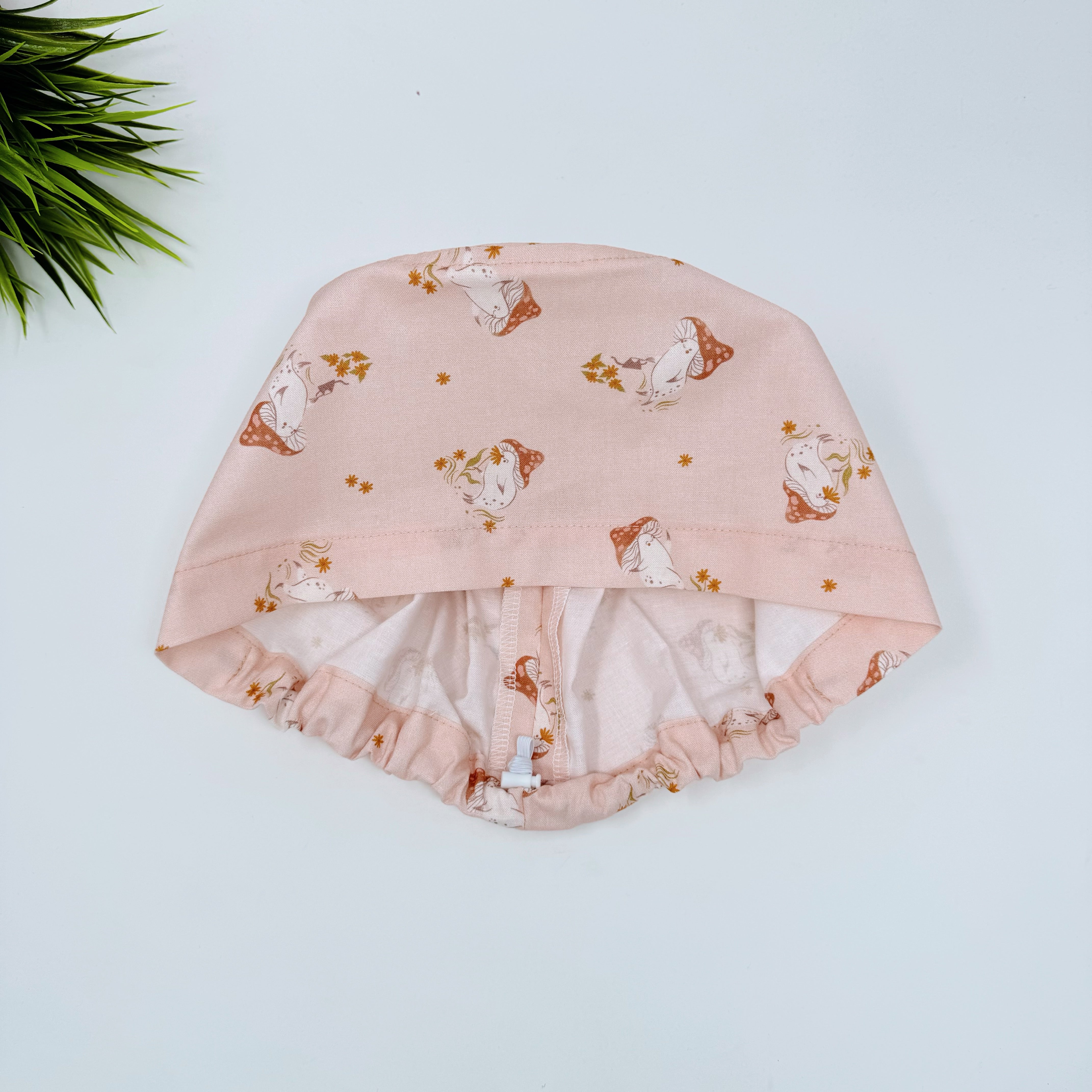 Pearl Mushroom Euro Scrub Cap for Women with Satin Lined Option by Paradise Caps.