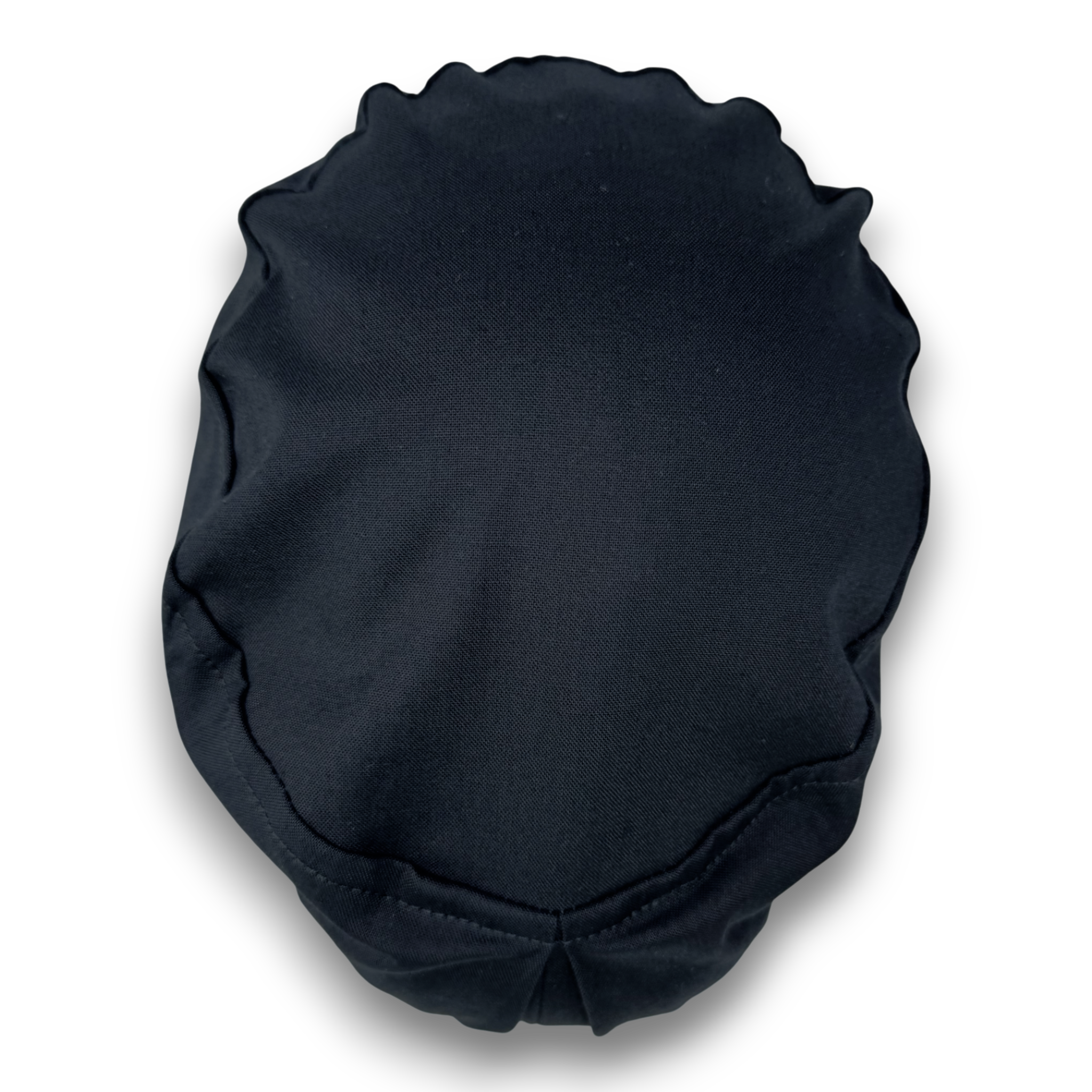 Solid Black Euro Scrub Cap for Women with Satin Lined Option by Paradise Caps.
