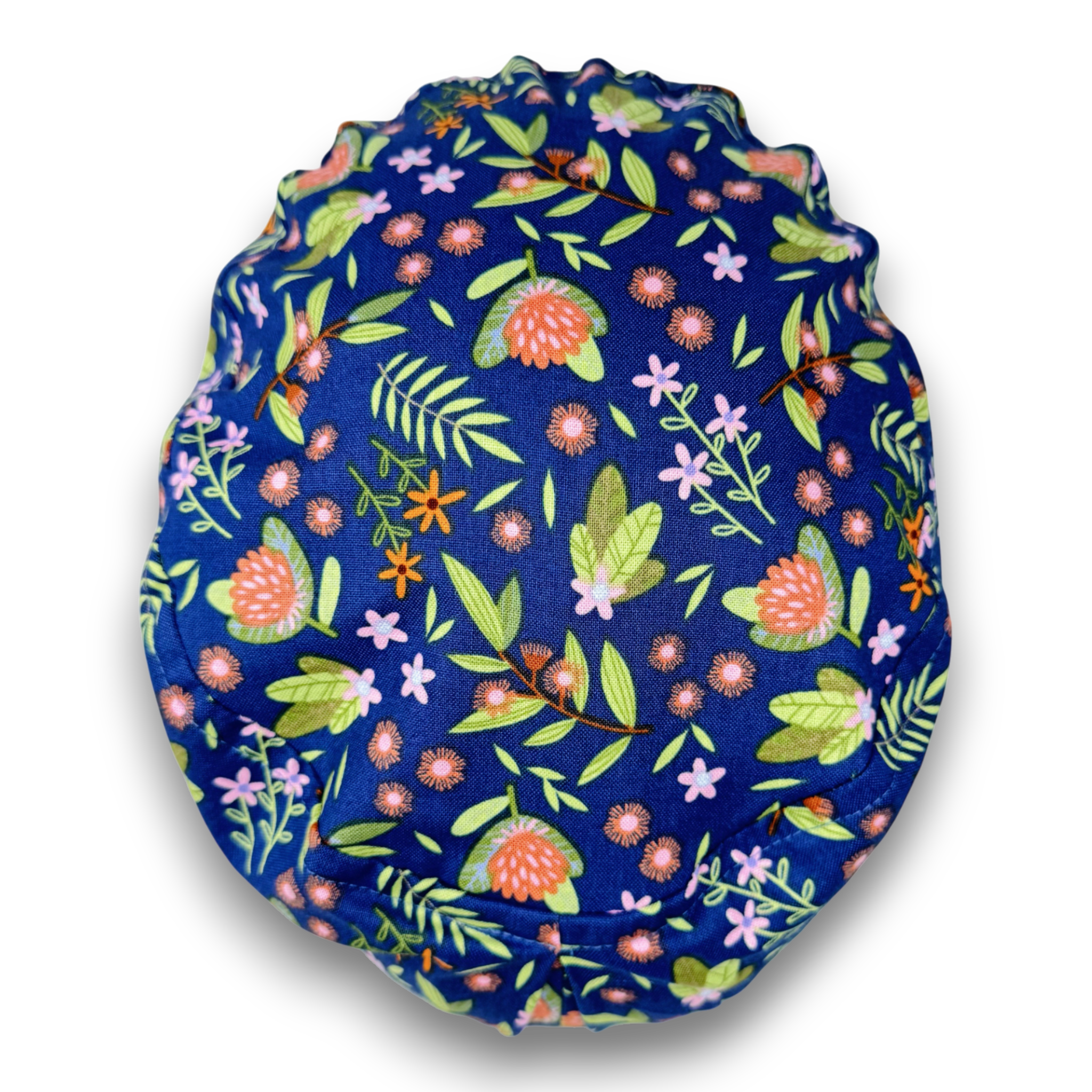 Floral Euro Scrub Cap for Women with Satin Lined Option by Paradise Caps.