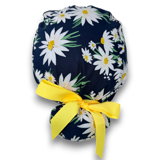 Chamomile Euro scrub cap with ties for Women by Paradise Caps. Euro PLUS style.