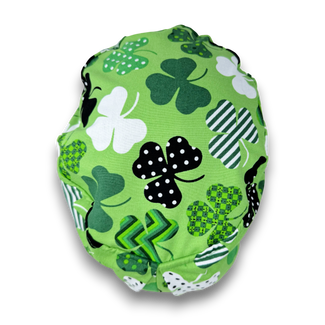 St. Patricks Day Euro Scrub Cap for Women with Satin Lined Option by Paradise Caps.