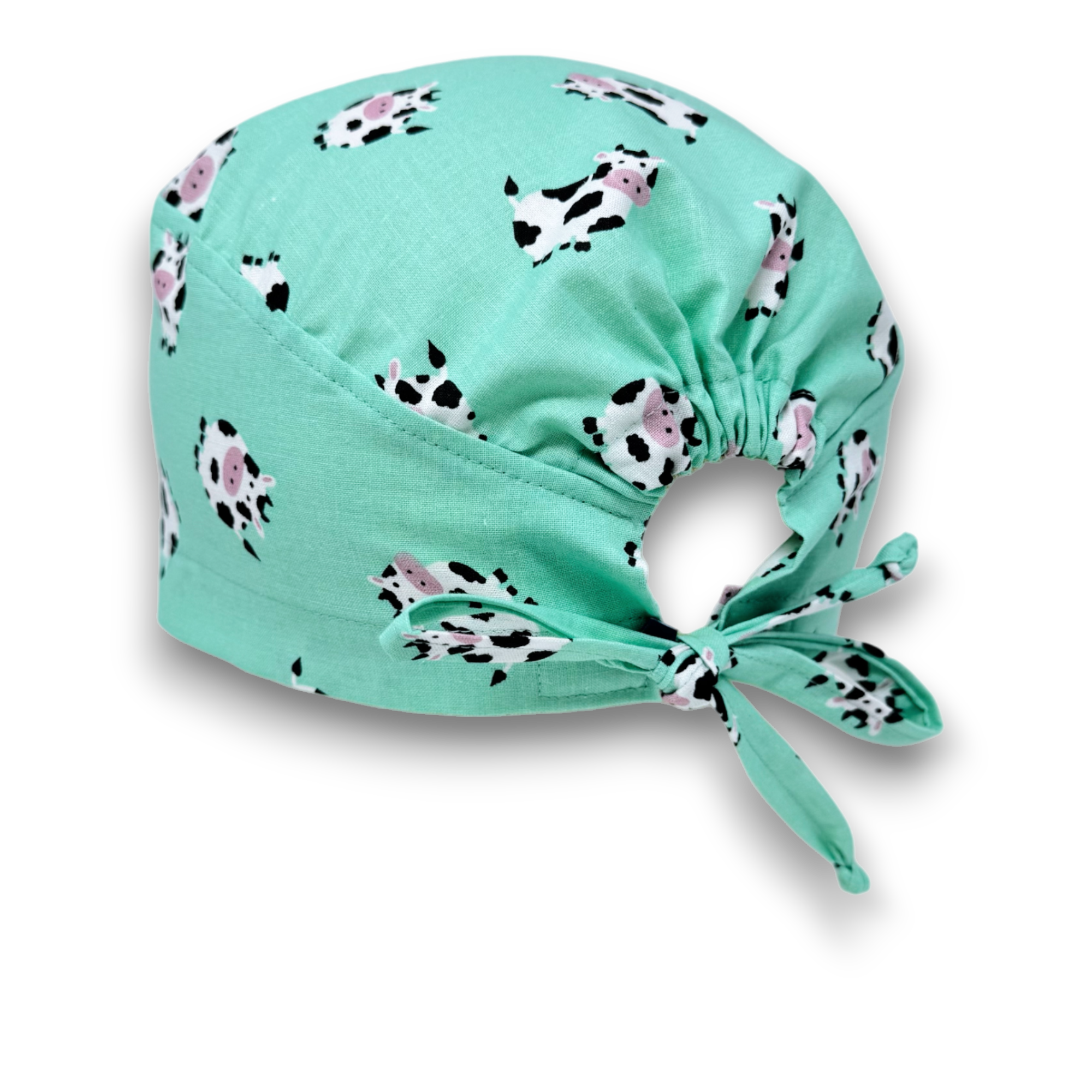 Cows Skull tie-back style surgical scrub cap for men by Paradise Caps.