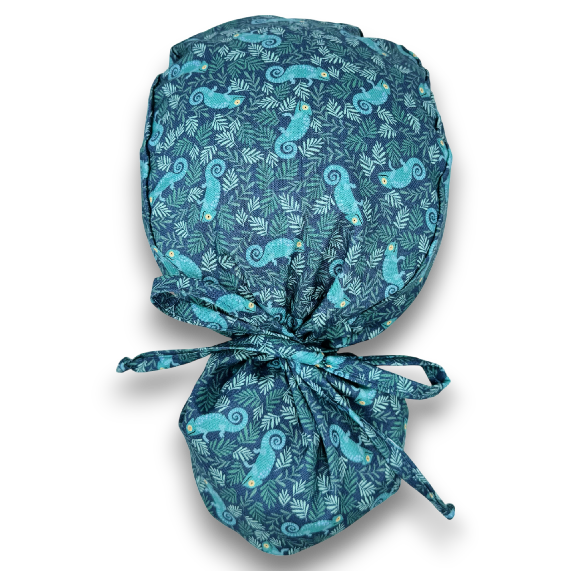Chameleon Ponytail scrub cap for women with satin lined option by Paradise Caps.