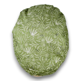 Green Floral Euro Scrub Cap for Women with Satin Lined Option by Paradise Caps.