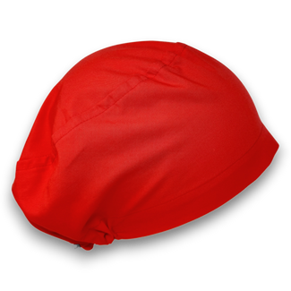 Red Scrub cap for women euro style. Solid European satin lined surgical cap by Paradise Caps.