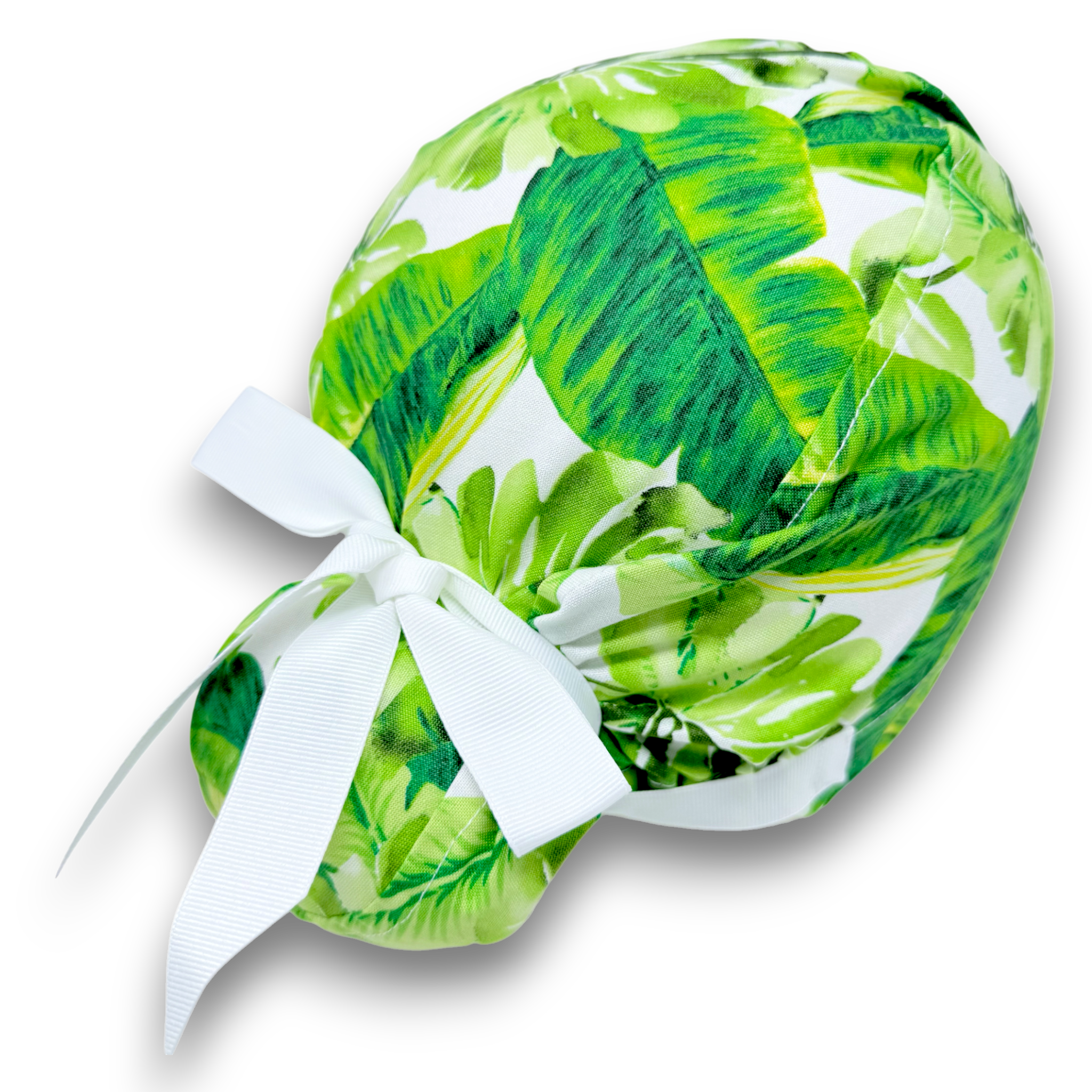 Monstera Euro scrub cap with ties for Women by Paradise Caps. Euro PLUS style.