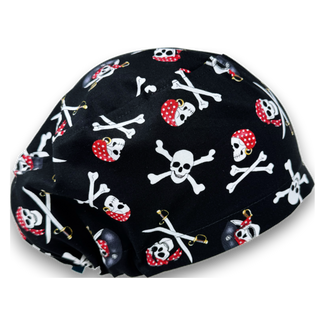 Pirate Euro Scrub Cap for Women with Satin Lined Option by Paradise Caps.