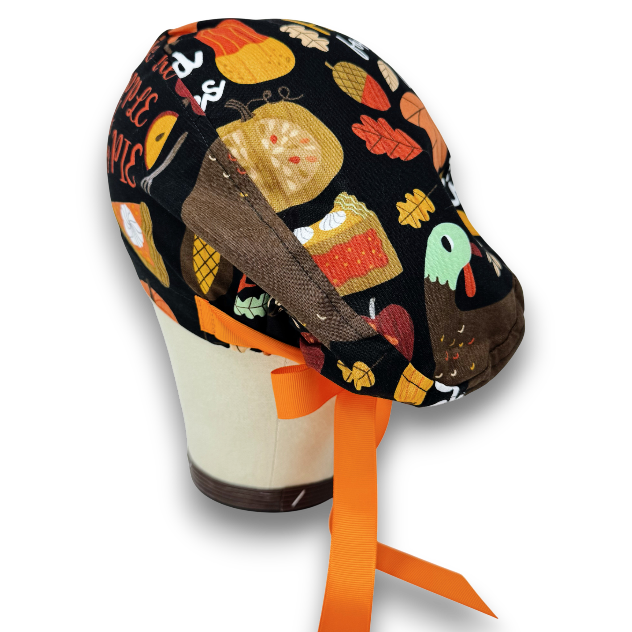 Bring on the Gourd Ponytail scrub cap for women with satin lined option by Paradise Caps.