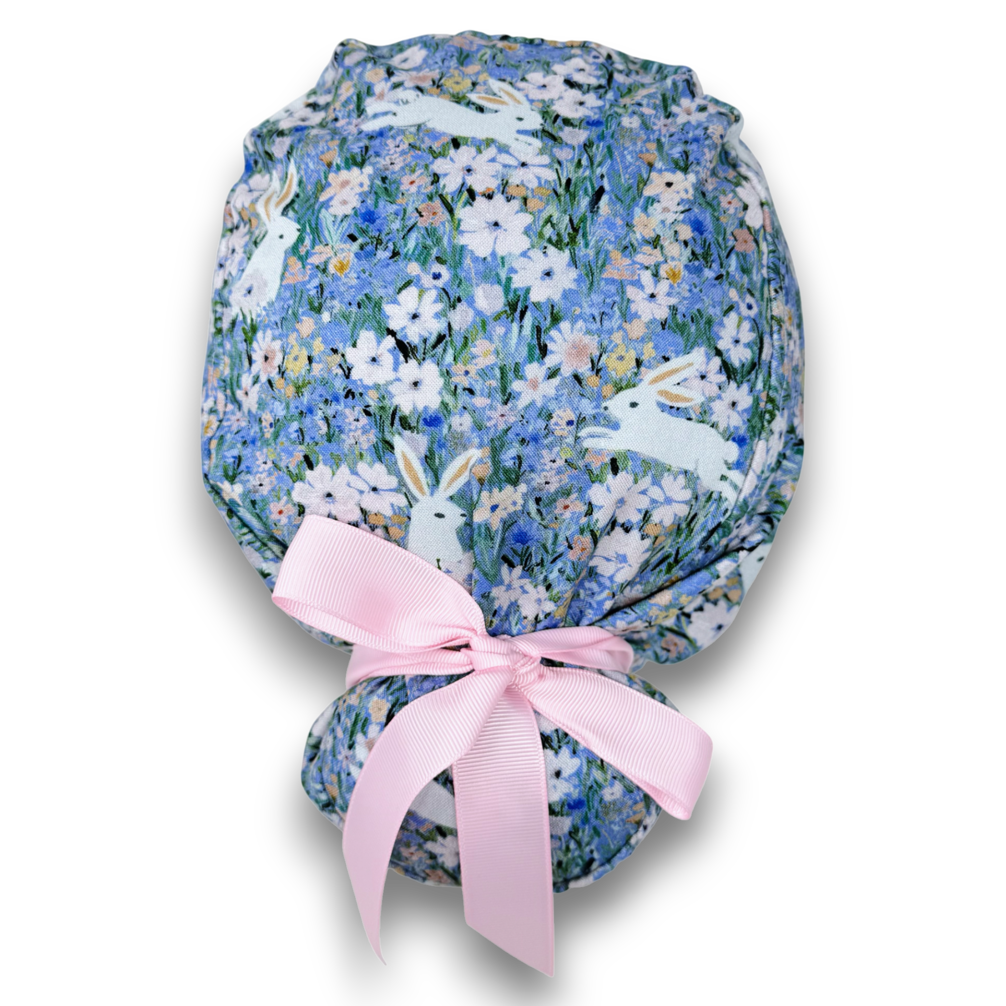 Spring Bunnies Euro scrub cap with ties for Women by Paradise Caps. Euro PLUS style.