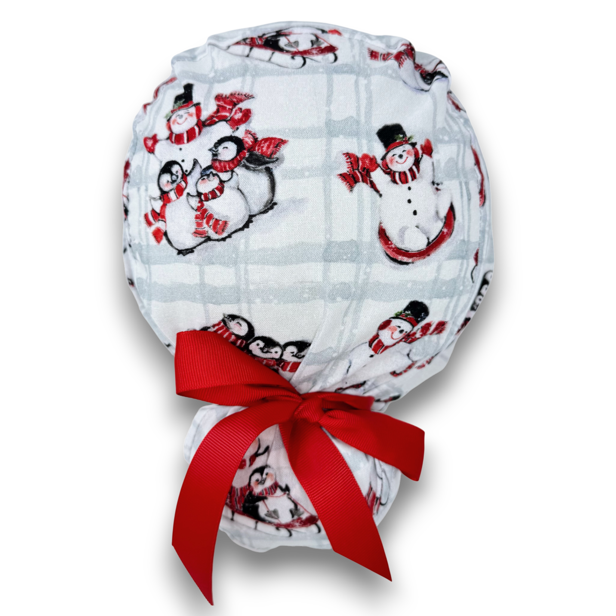 Penguin Euro scrub cap with ties for Women by Paradise Caps. Euro PLUS style.