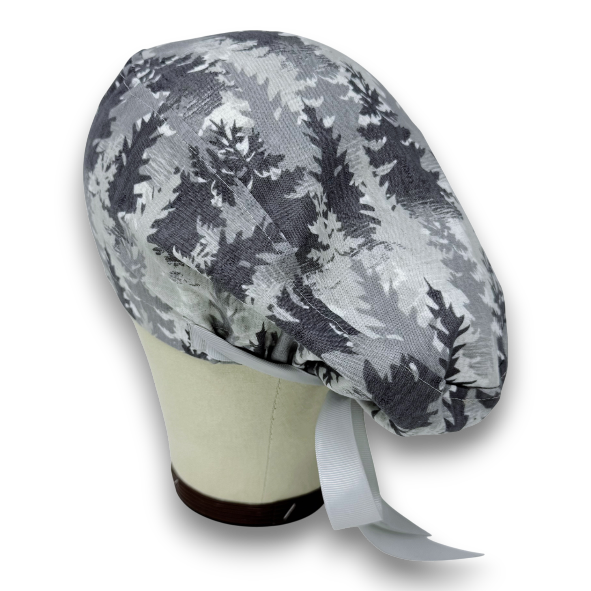 Forest Euro scrub cap with ties for Women by Paradise Caps. Euro PLUS style.