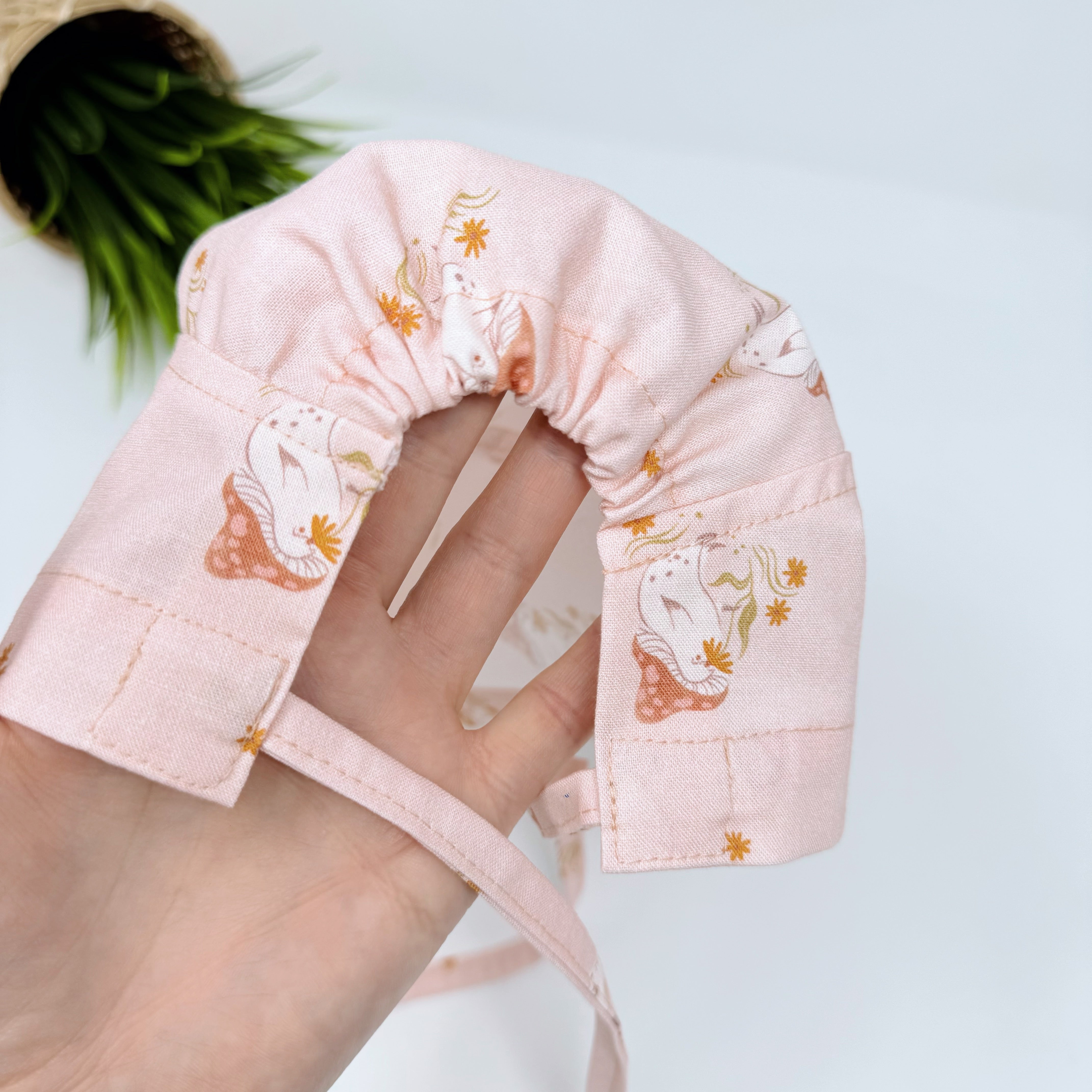 Pearl Mushroom Skull tie-back style surgical scrub cap for men by Paradise Caps.