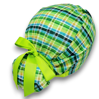 St. Patrick’s Day Euro scrub cap with ties for Women by Paradise Caps. Euro PLUS style.