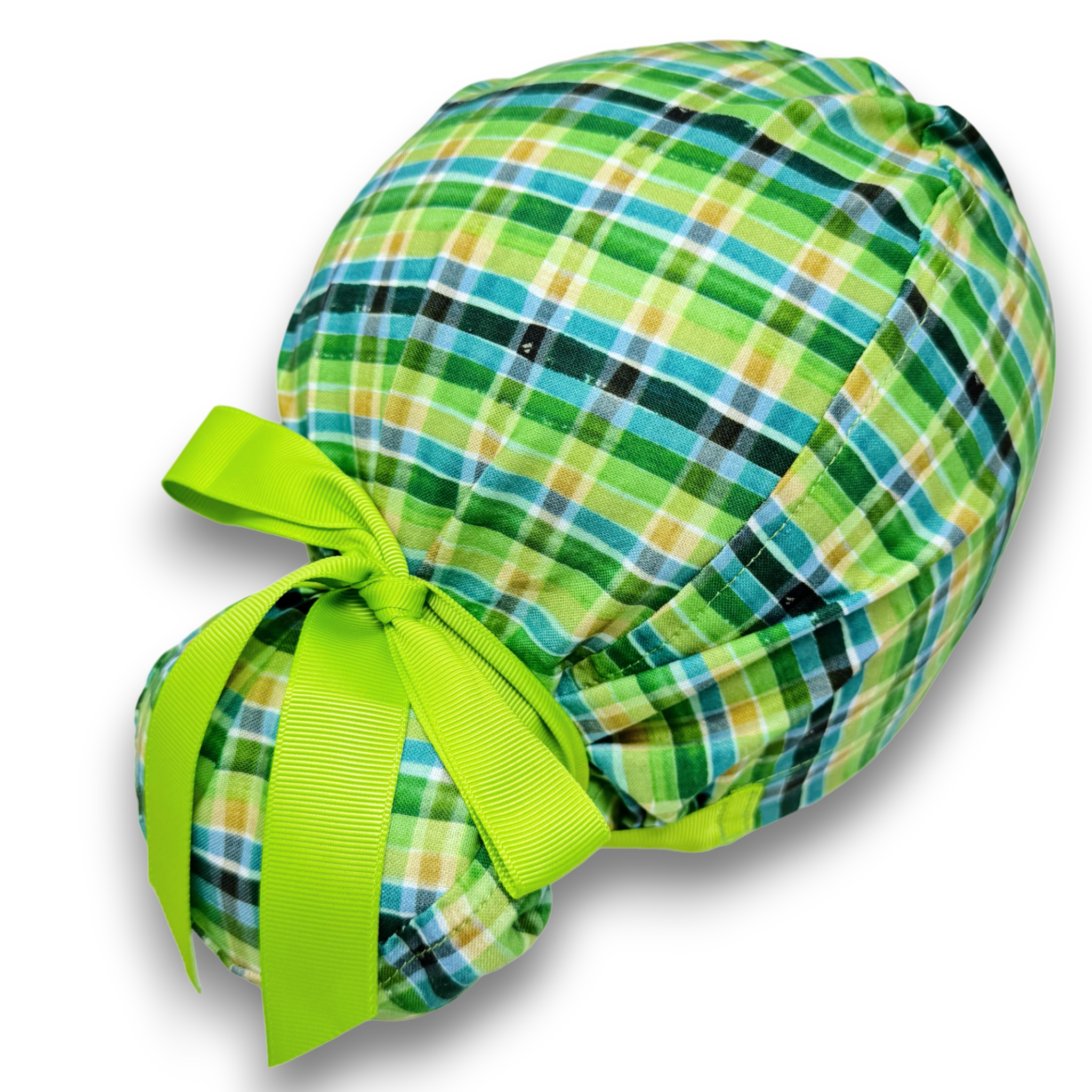 St. Patrick’s Day Euro scrub cap with ties for Women by Paradise Caps. Euro PLUS style.