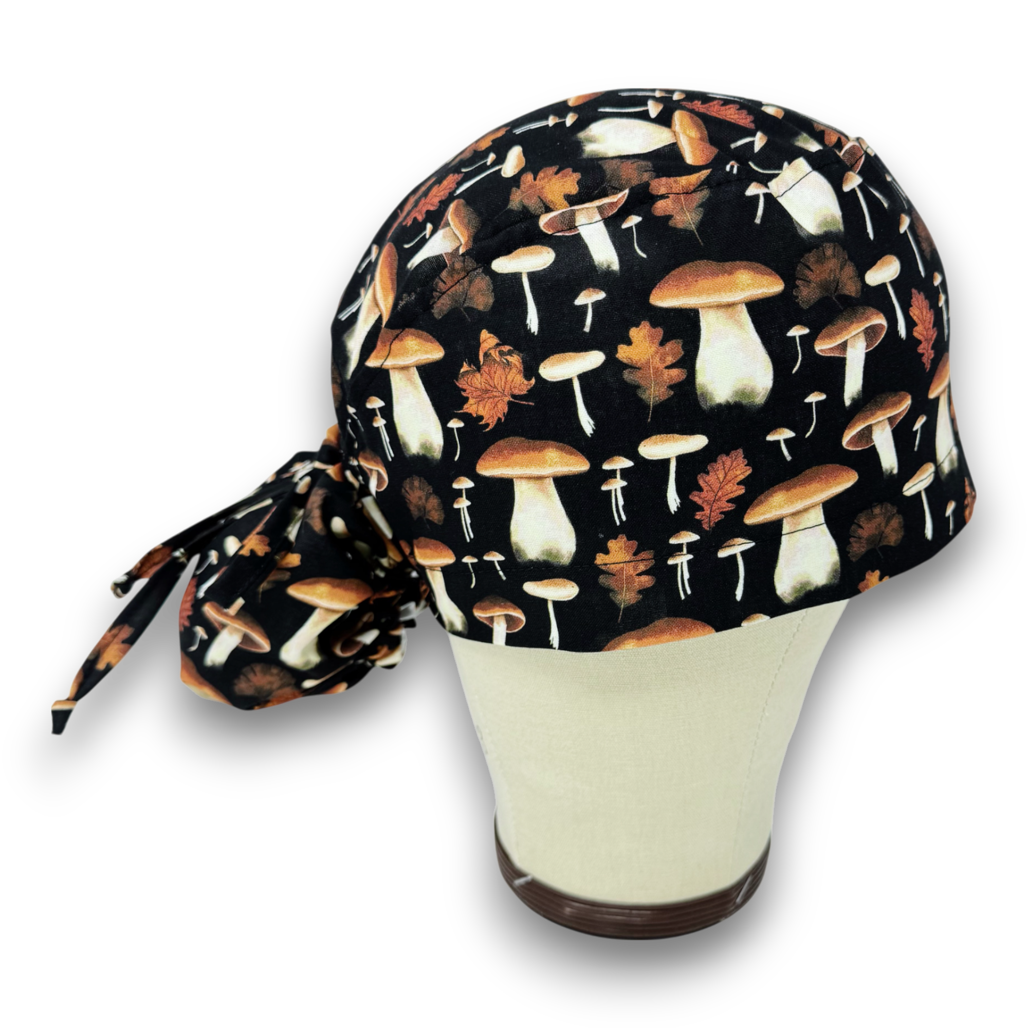 Mushroom Ponytail scrub cap for women with satin lined option by Paradise Caps.