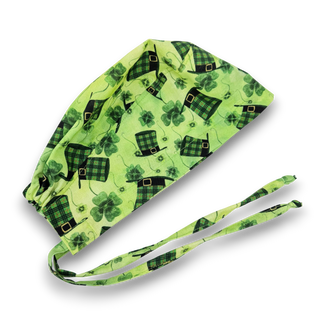 St. Patrick's Day hats Surgical Scrub Cap. Tie-Back Cotton Skull Cap by Paradise Caps.