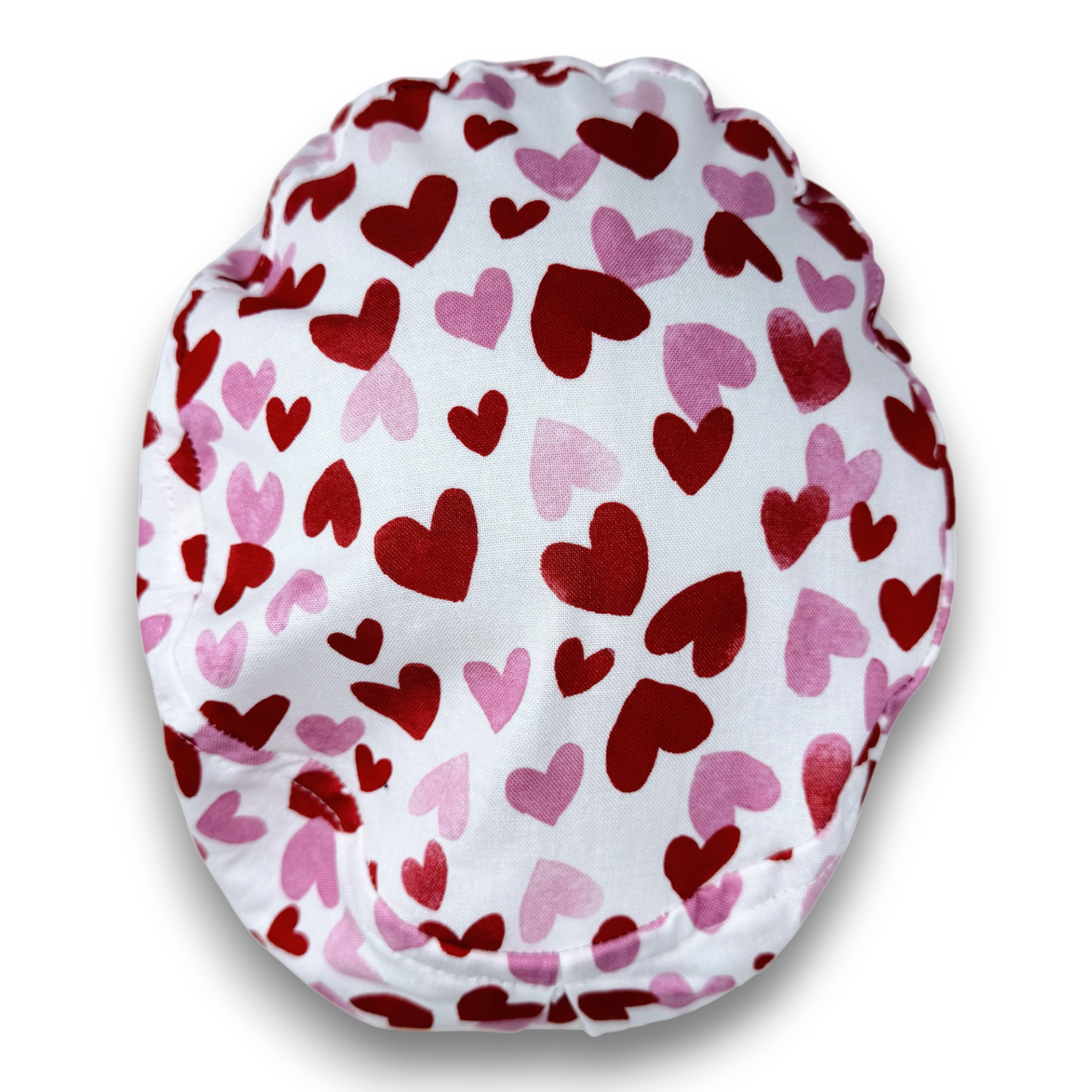 Valentine's day Euro Scrub Cap for Women with Satin Lined Option by Paradise Caps.