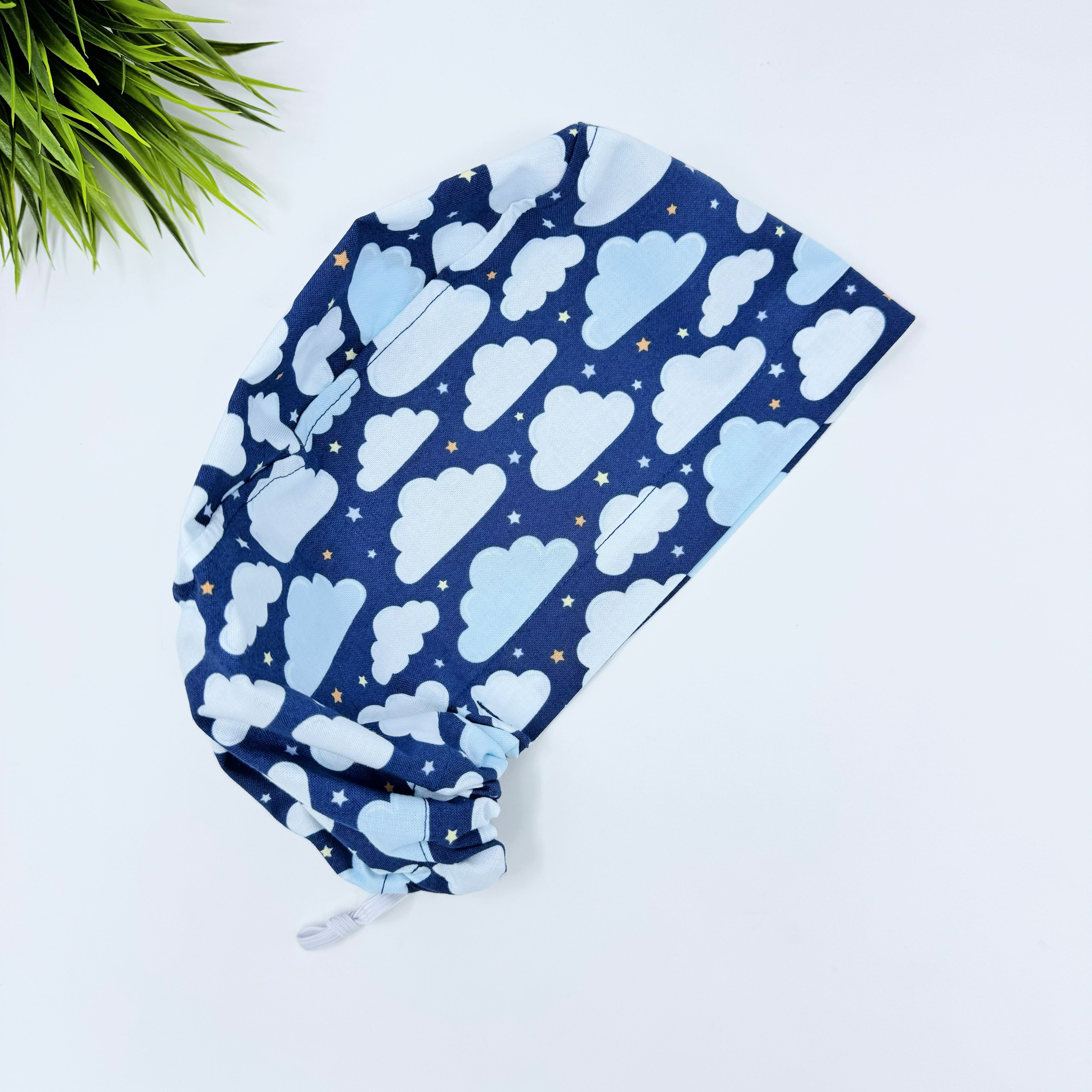 Clouds Euro Scrub Cap for Women with Satin Lined Option by Paradise Caps.