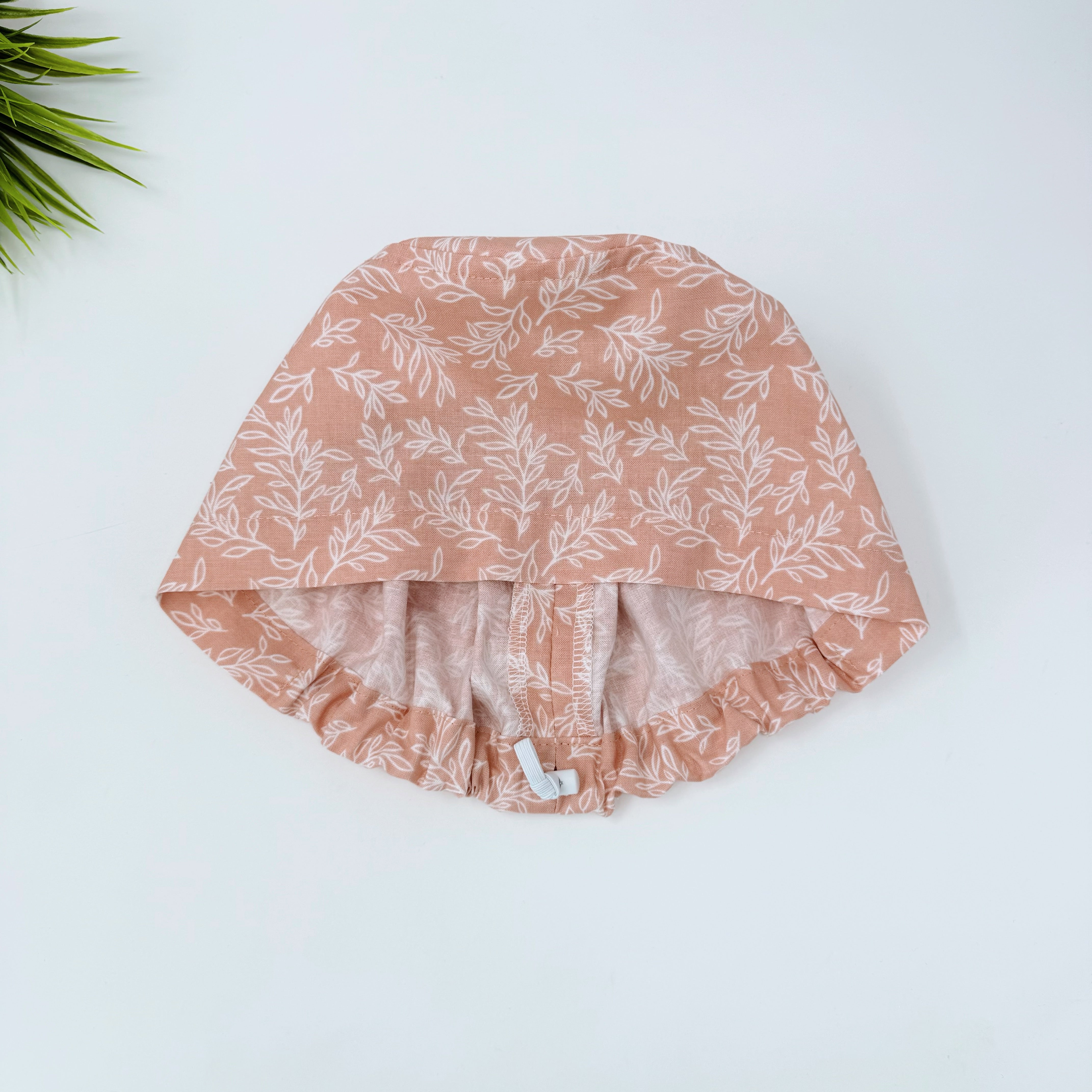 Glamp Leaves Euro Scrub Cap for Women, Surgical cap Satin Lined Option