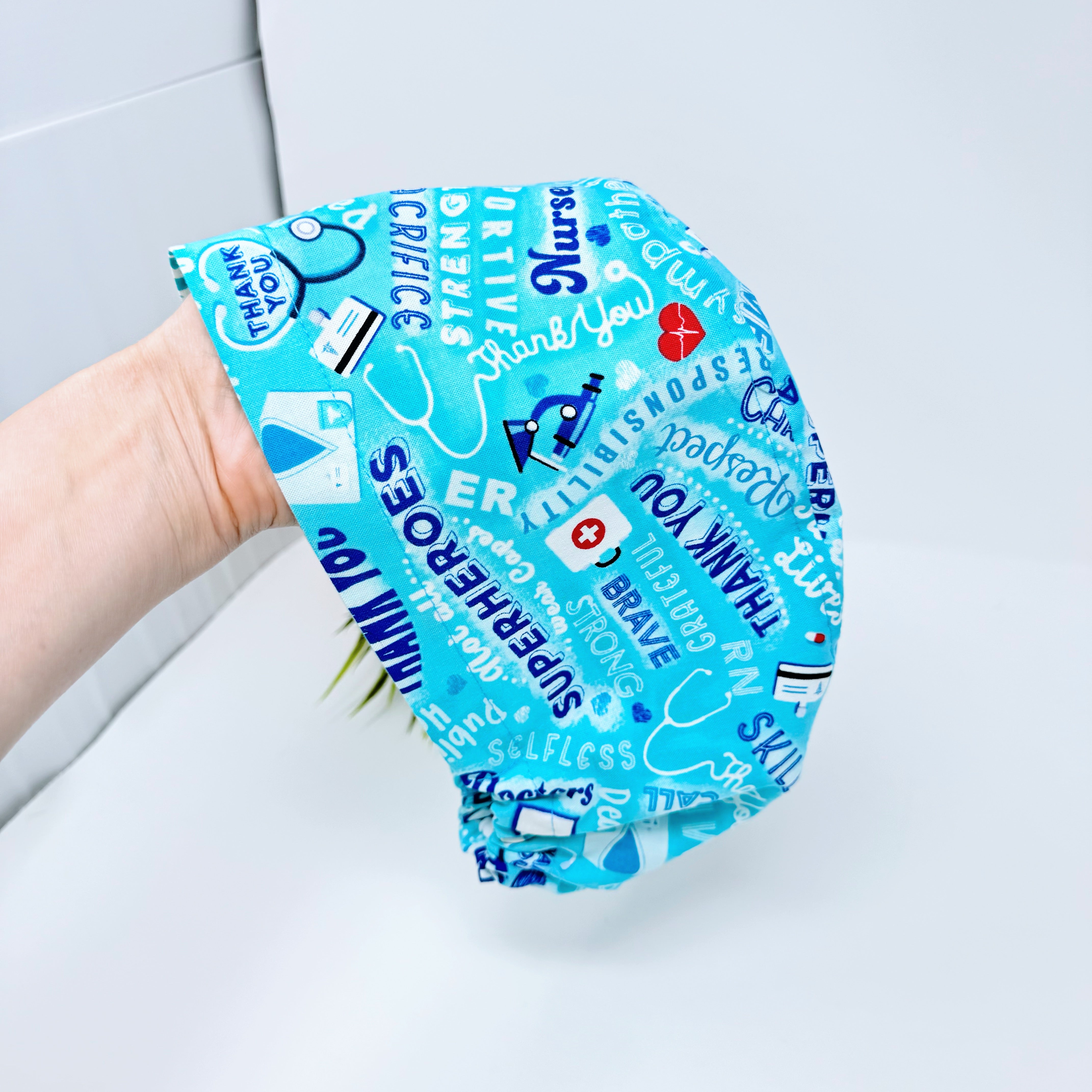 Medical Heroes Euro Scrub Cap for Women with Satin Lined Option by Paradise Caps.