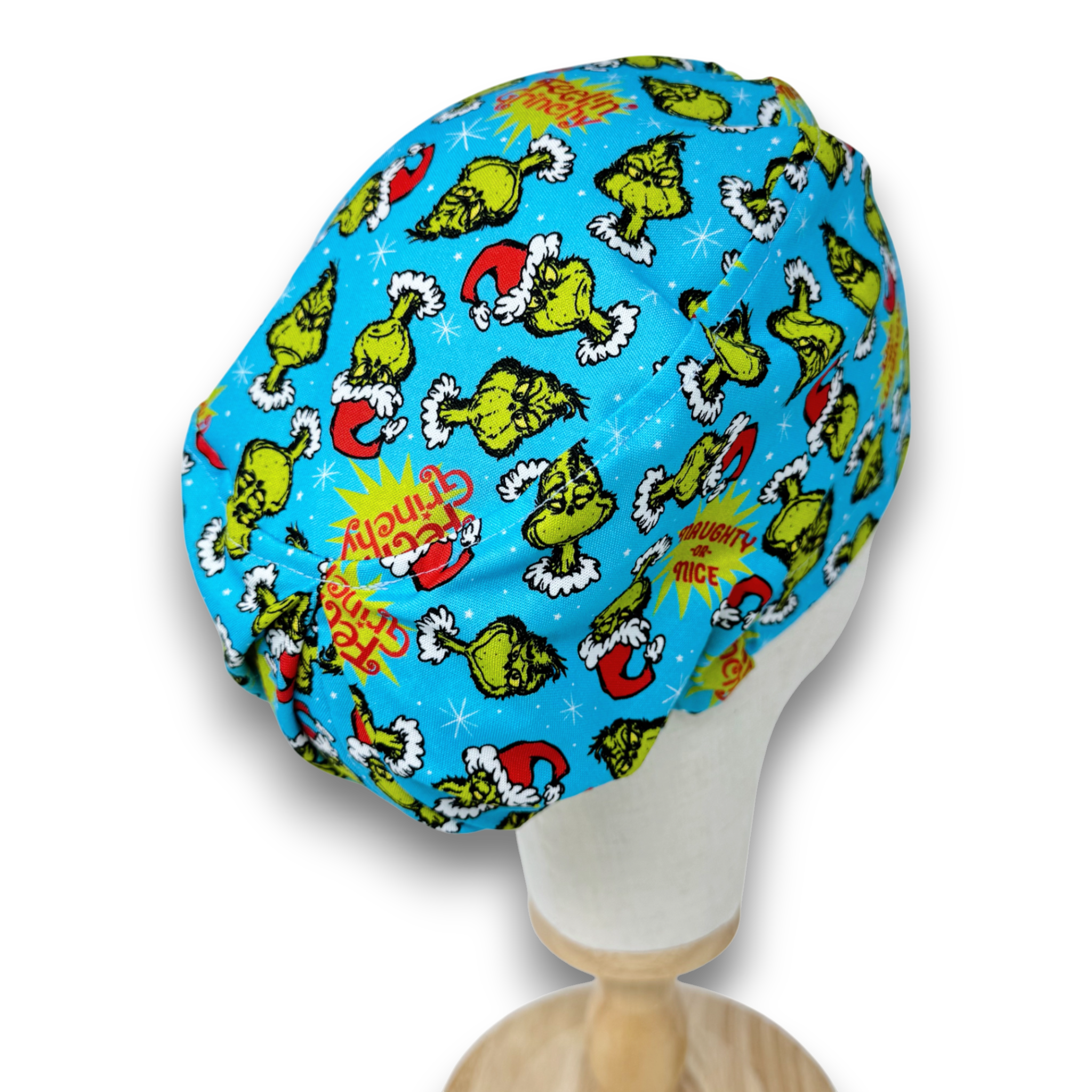 Christmas Euro Scrub Cap for Women by ParadiseCaps. Surgical hat Satin Lined Option. Winter surgical cap.