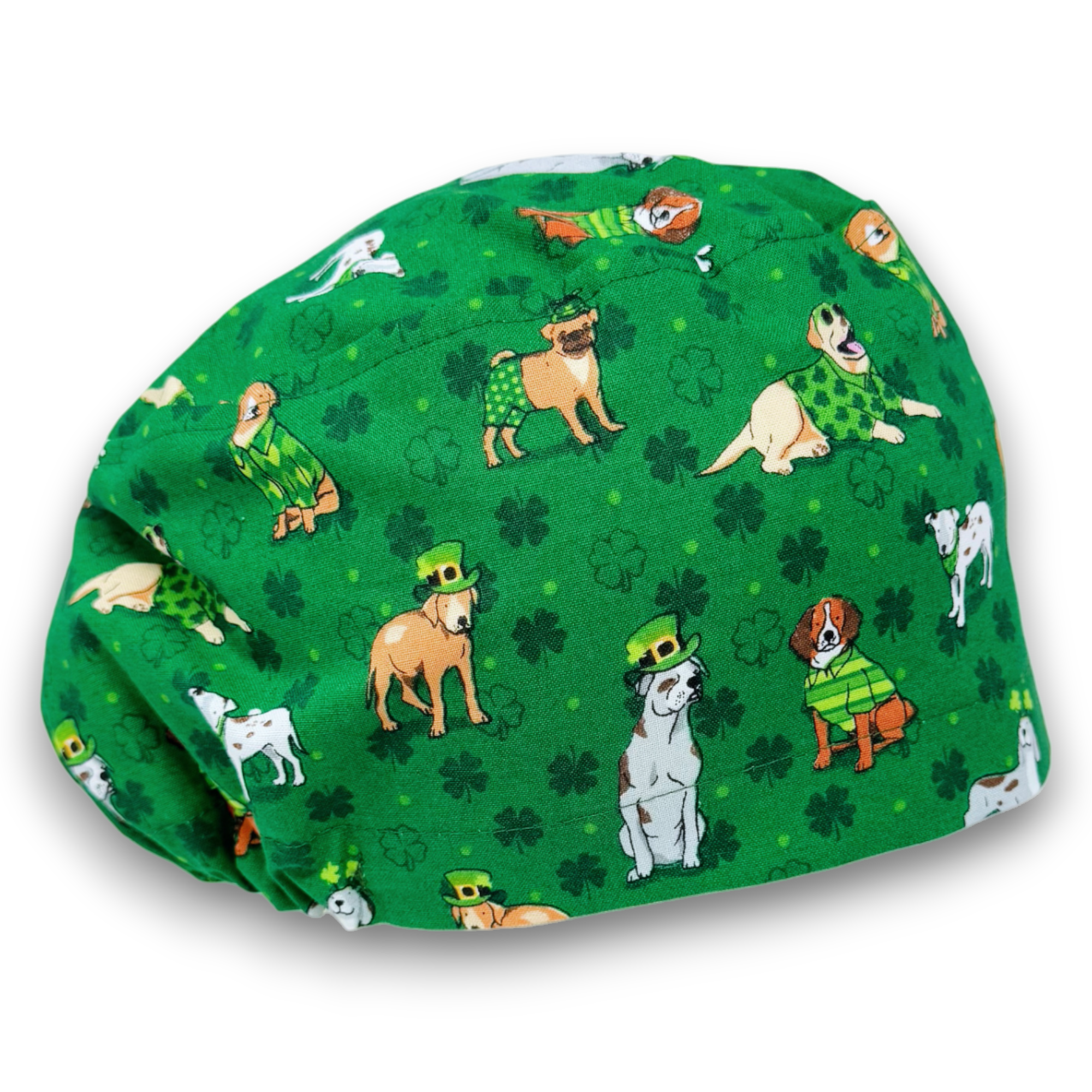 St. Patrick’s Day Euro Scrub Cap for Women with Satin Lined Option by Paradise Caps.