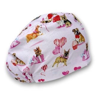 Dog Euro Scrub Cap for Women with Satin Lined Option by Paradise Caps.