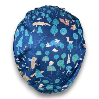 Forest Animals Euro Scrub Cap for Women with Satin Lined Option by Paradise Caps.