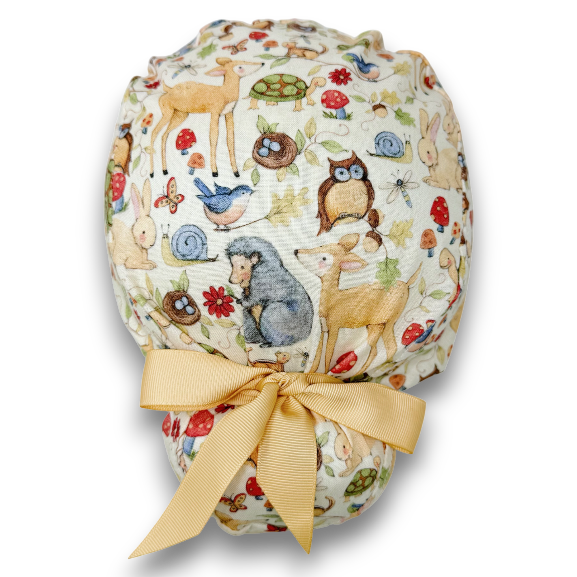 Animal Euro scrub cap with ties for Women by Paradise Caps. Euro PLUS style.