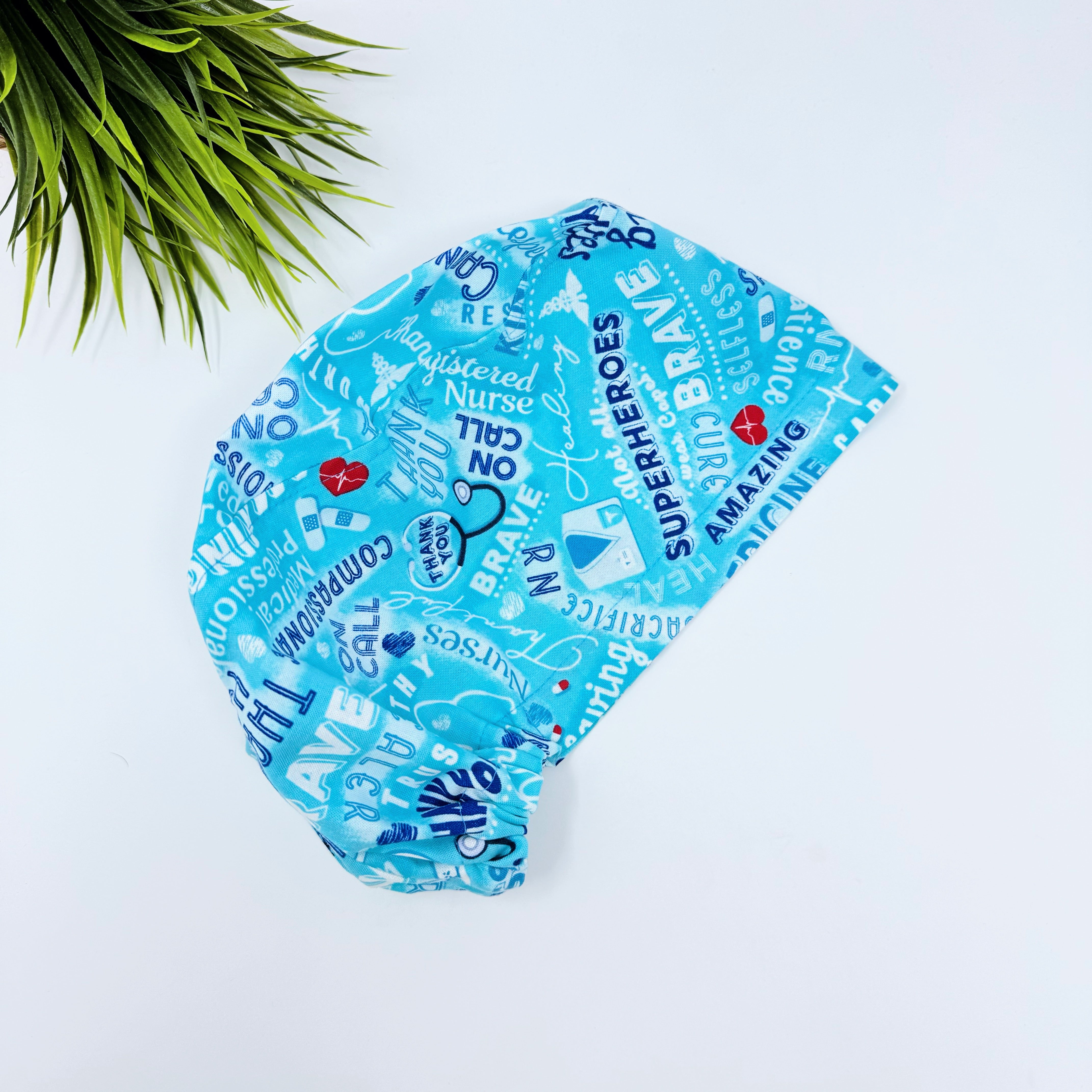 Medical Heroes Euro Scrub Cap for Women with Satin Lined Option by Paradise Caps.