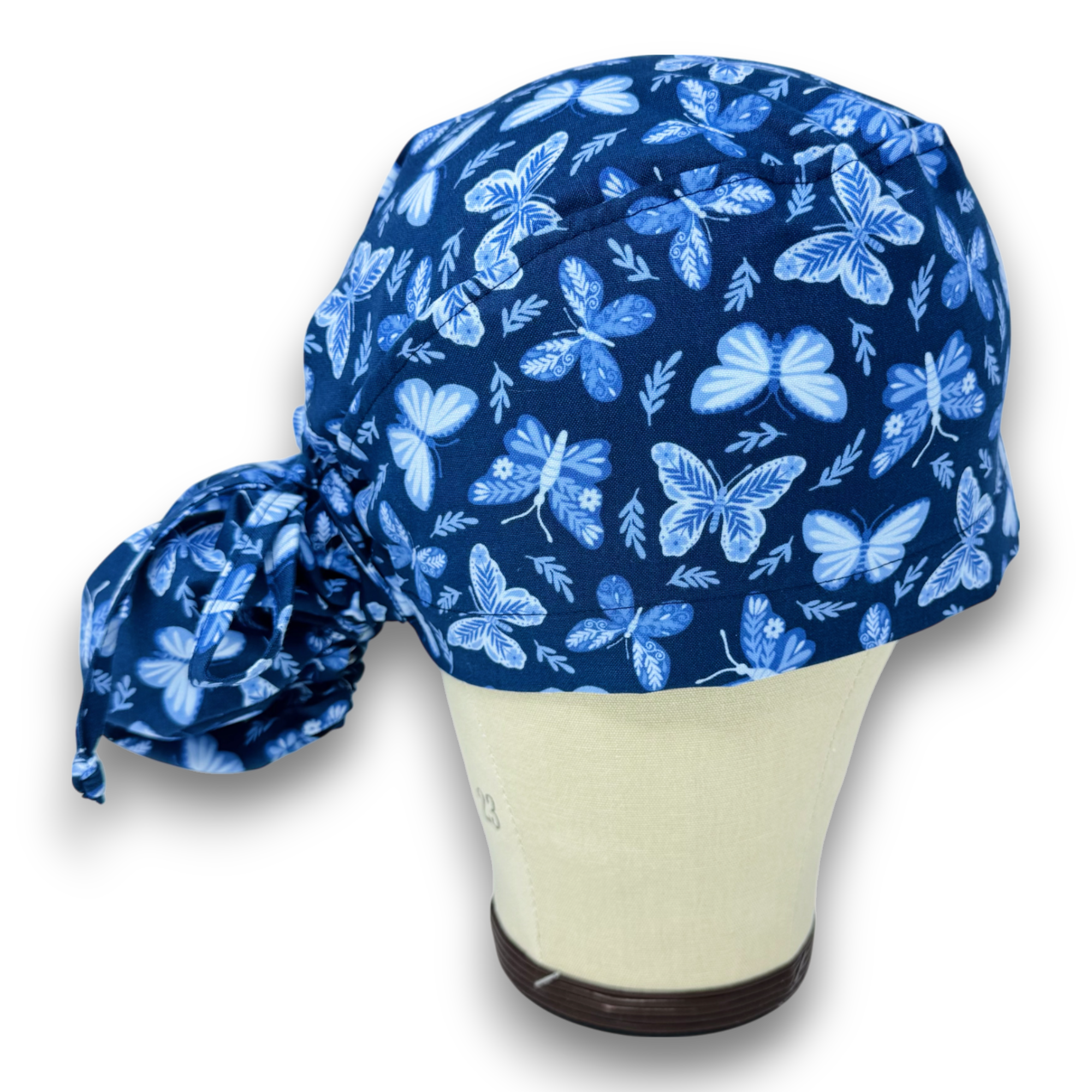 Butterfly Ponytail scrub cap for women with satin lined option by Paradise Caps.