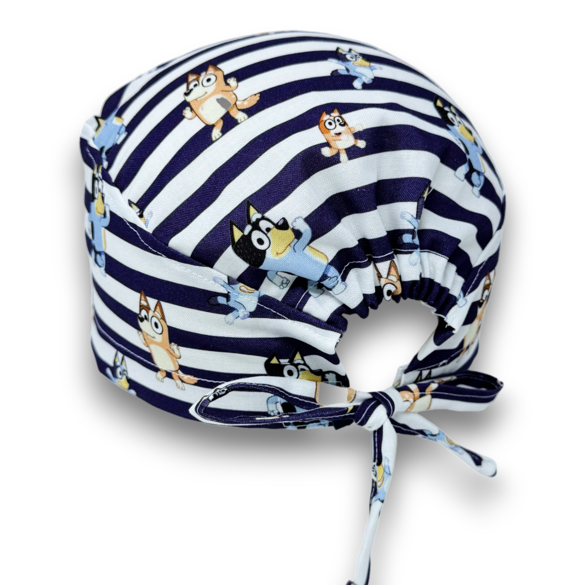 Funny Skull tie-back style surgical scrub cap for men by Paradise Caps.