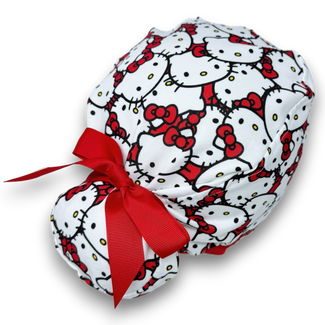 Euro scrub cap with ties for Women by Paradise Caps. Euro PLUS style.