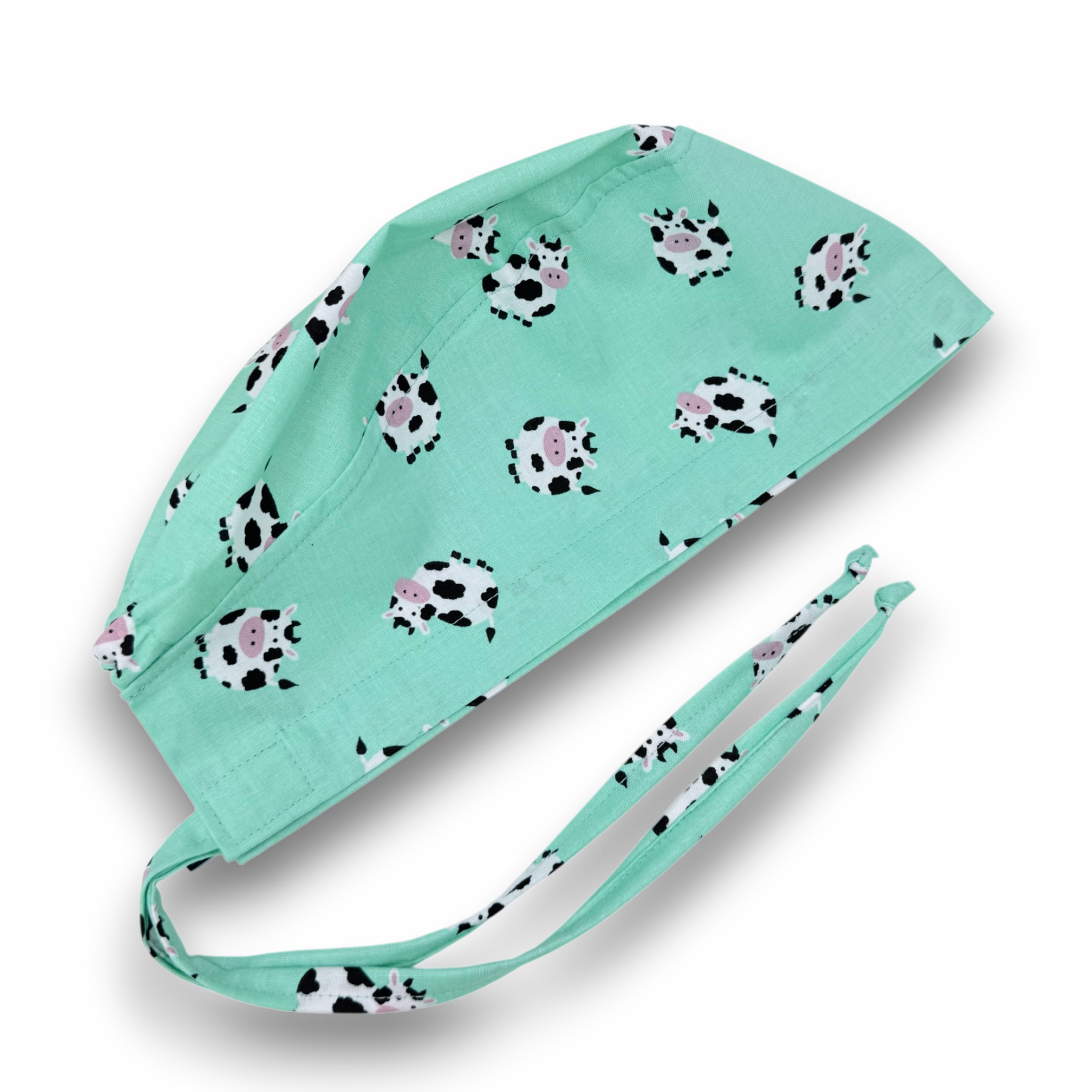 Cows Skull tie-back style surgical scrub cap for men by Paradise Caps.