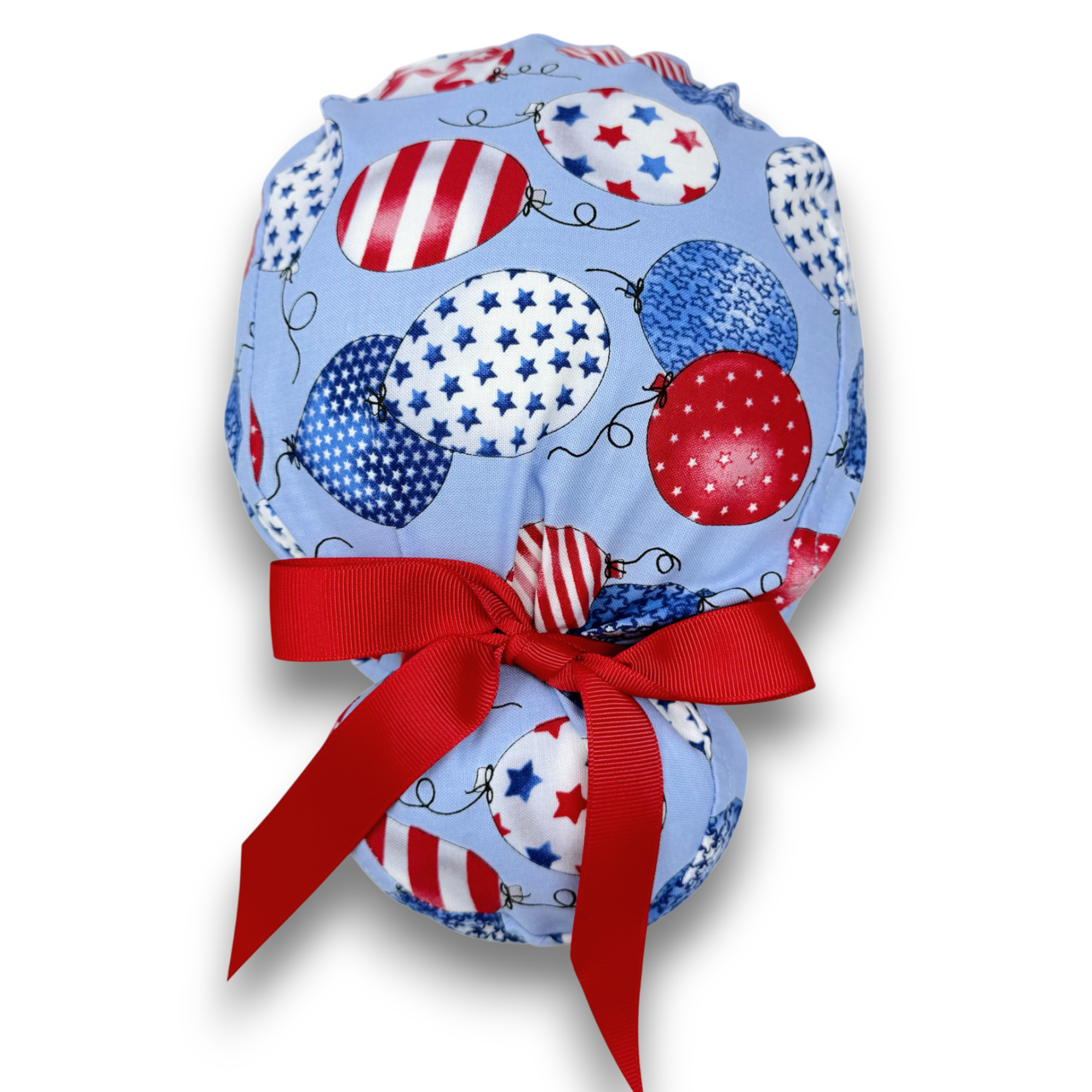 Balloon Euro scrub cap with ties for Women by Paradise Caps. Euro PLUS style.