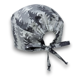 Forest Men's Skull tie-back style surgical scrub cap by Paradise Caps.