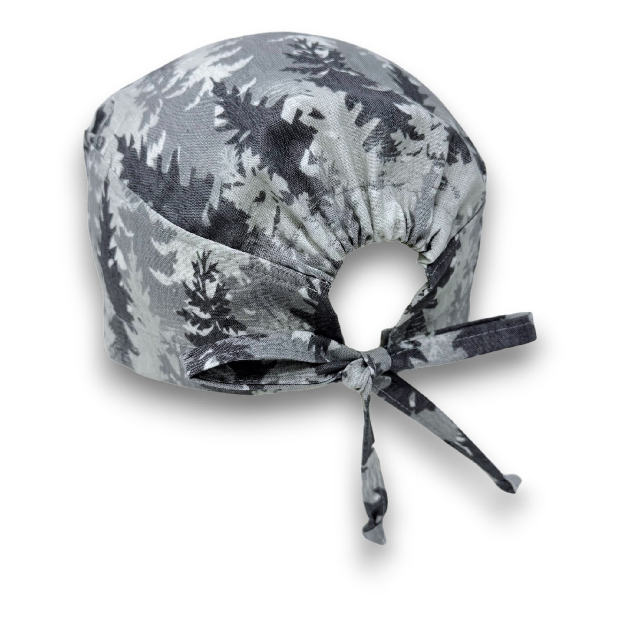 Forest Men's Skull tie-back style surgical scrub cap by Paradise Caps.