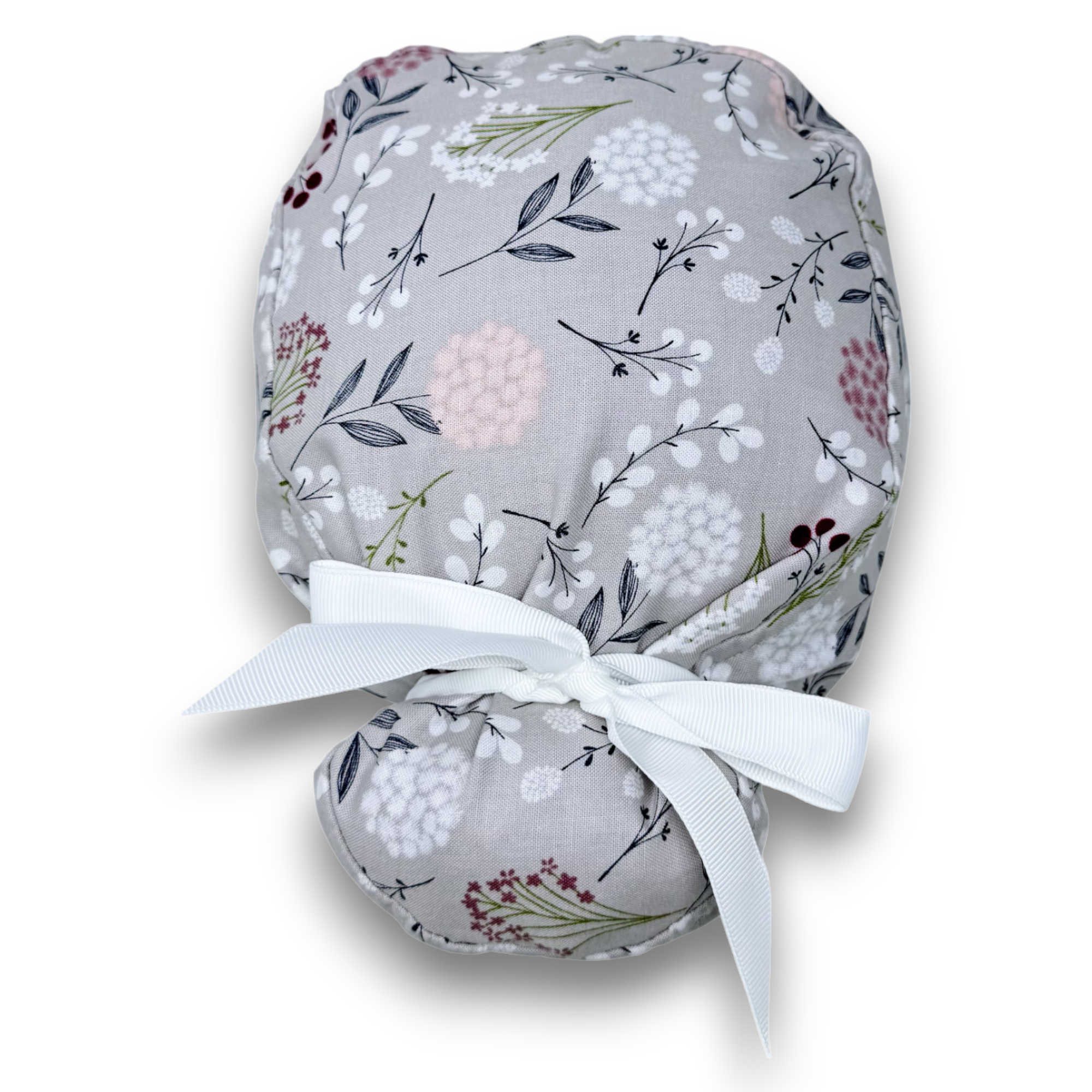 Flower Euro Euro scrub cap with ties for Women by Paradise Caps. Euro PLUS style.