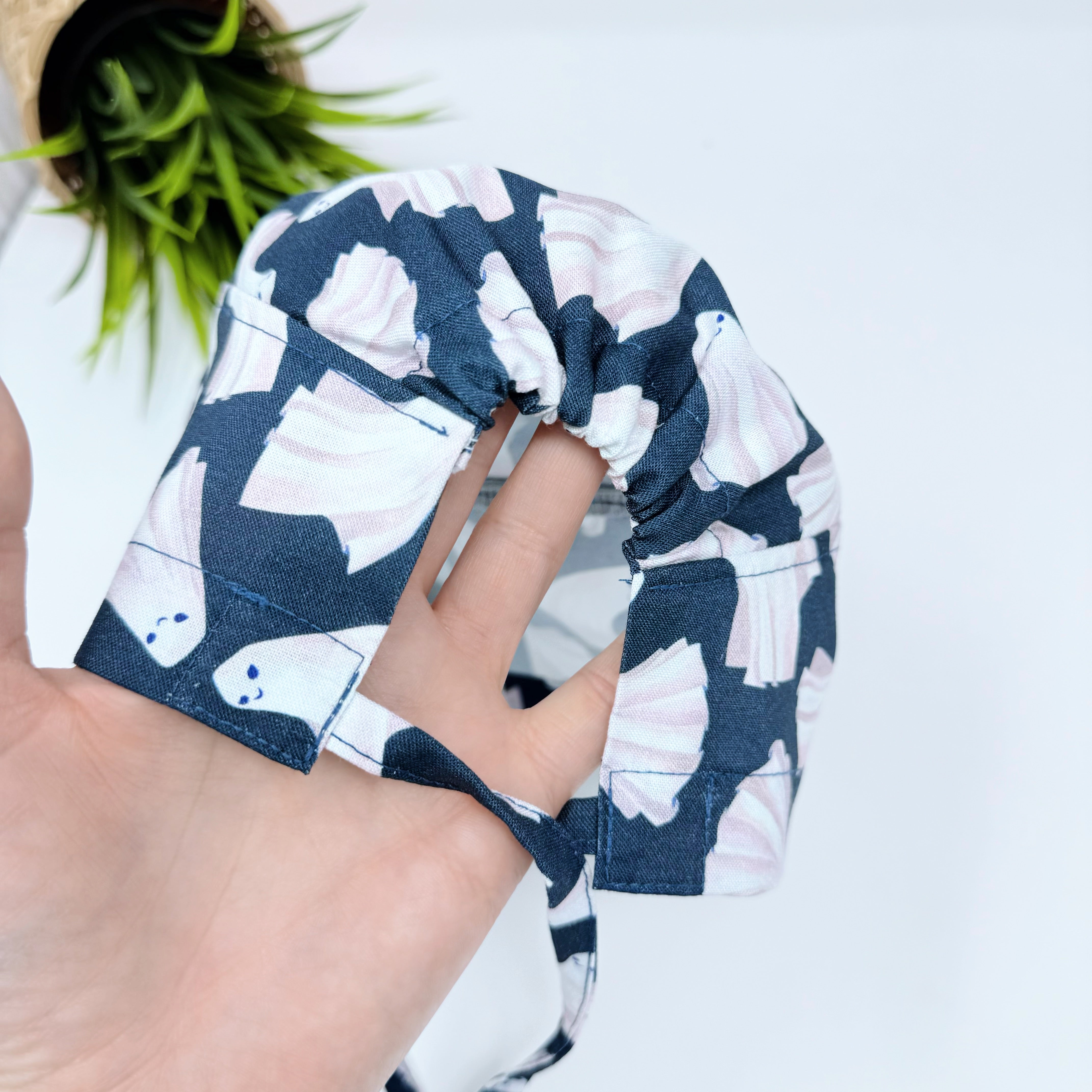 Haunted garden Skull tie-back style surgical scrub cap for men by Paradise Caps.