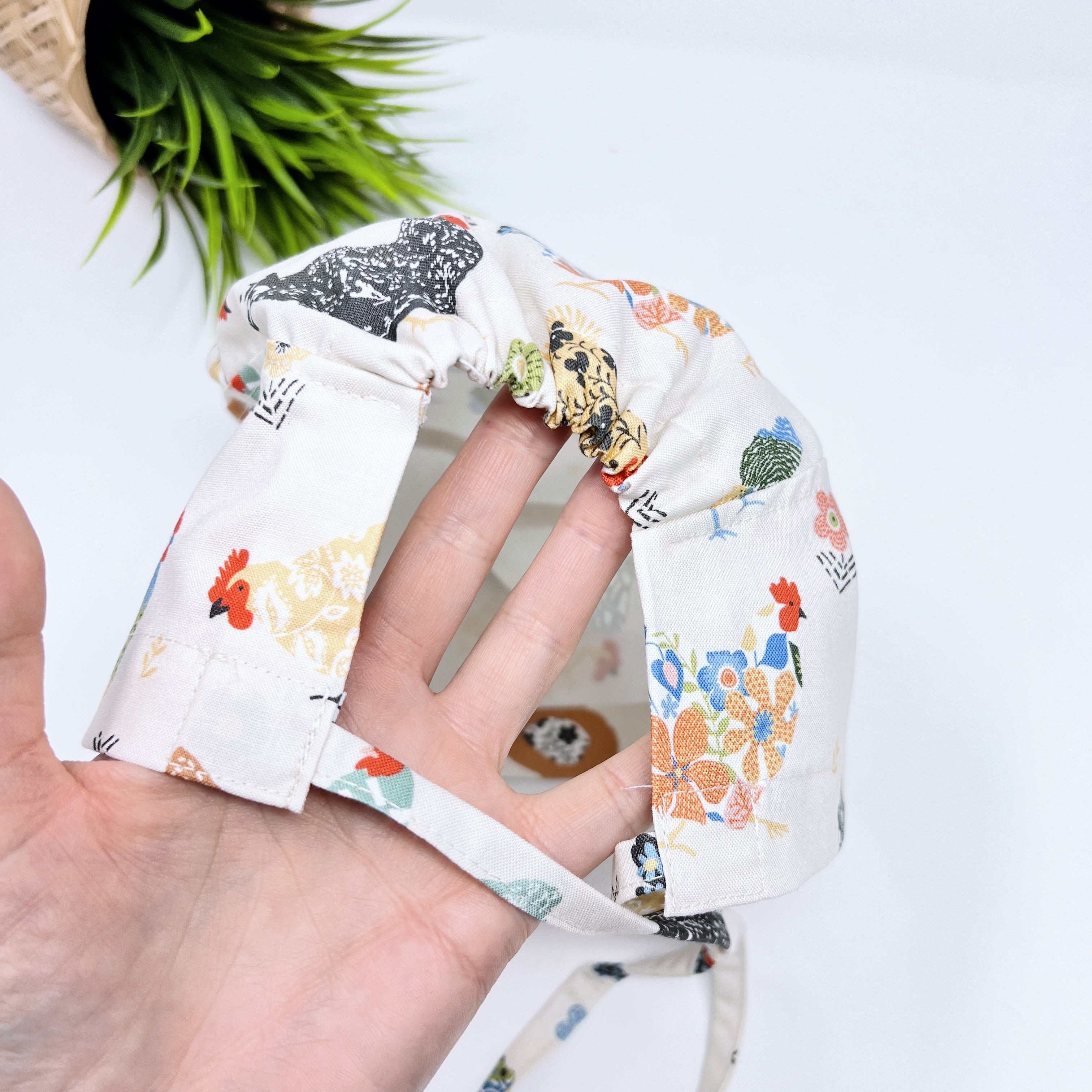 Chickens Skull tie-back style surgical scrub cap for men by Paradise Caps.