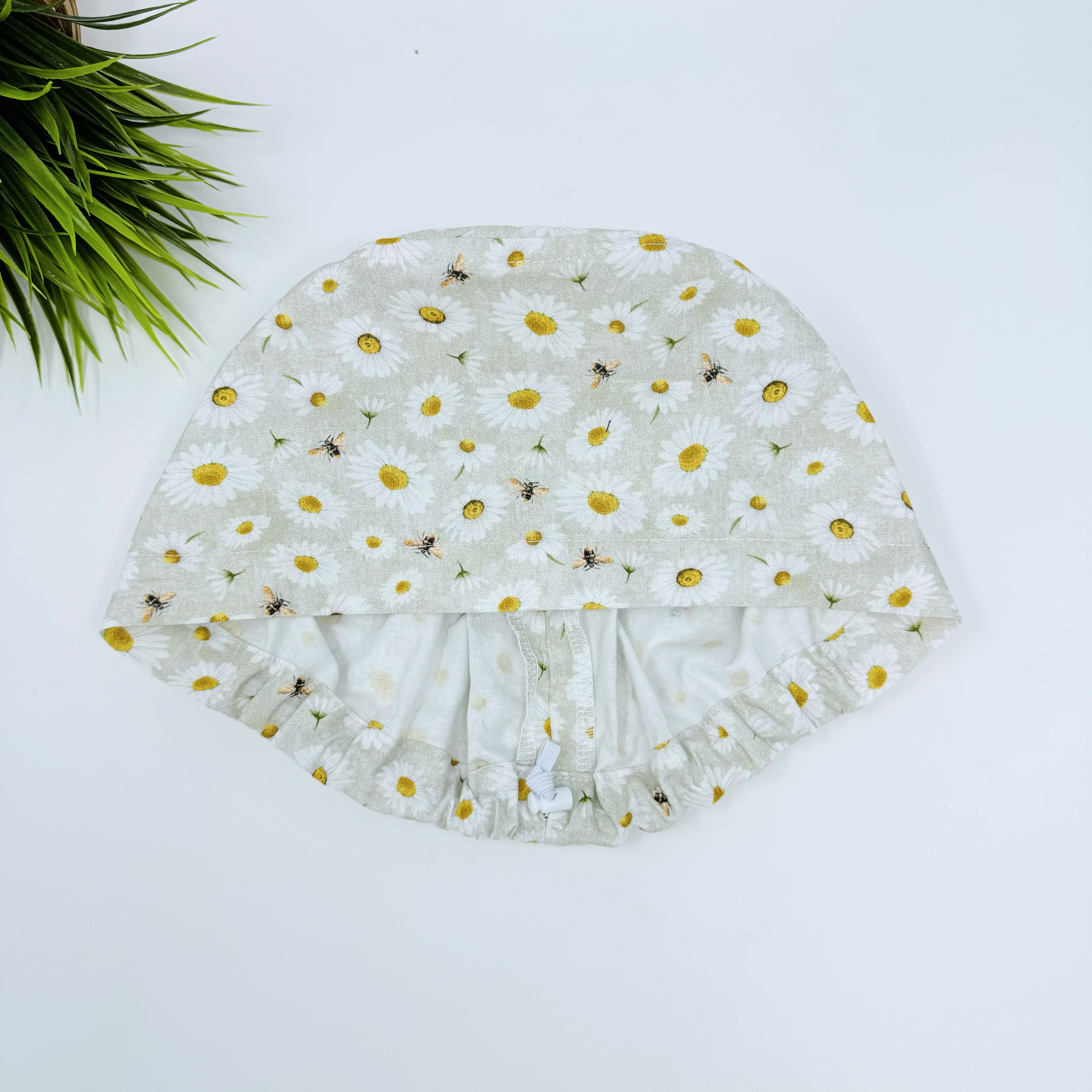 Bee And Daisy Euro Scrub Cap for Women with Satin Lined Option by Paradise Caps.