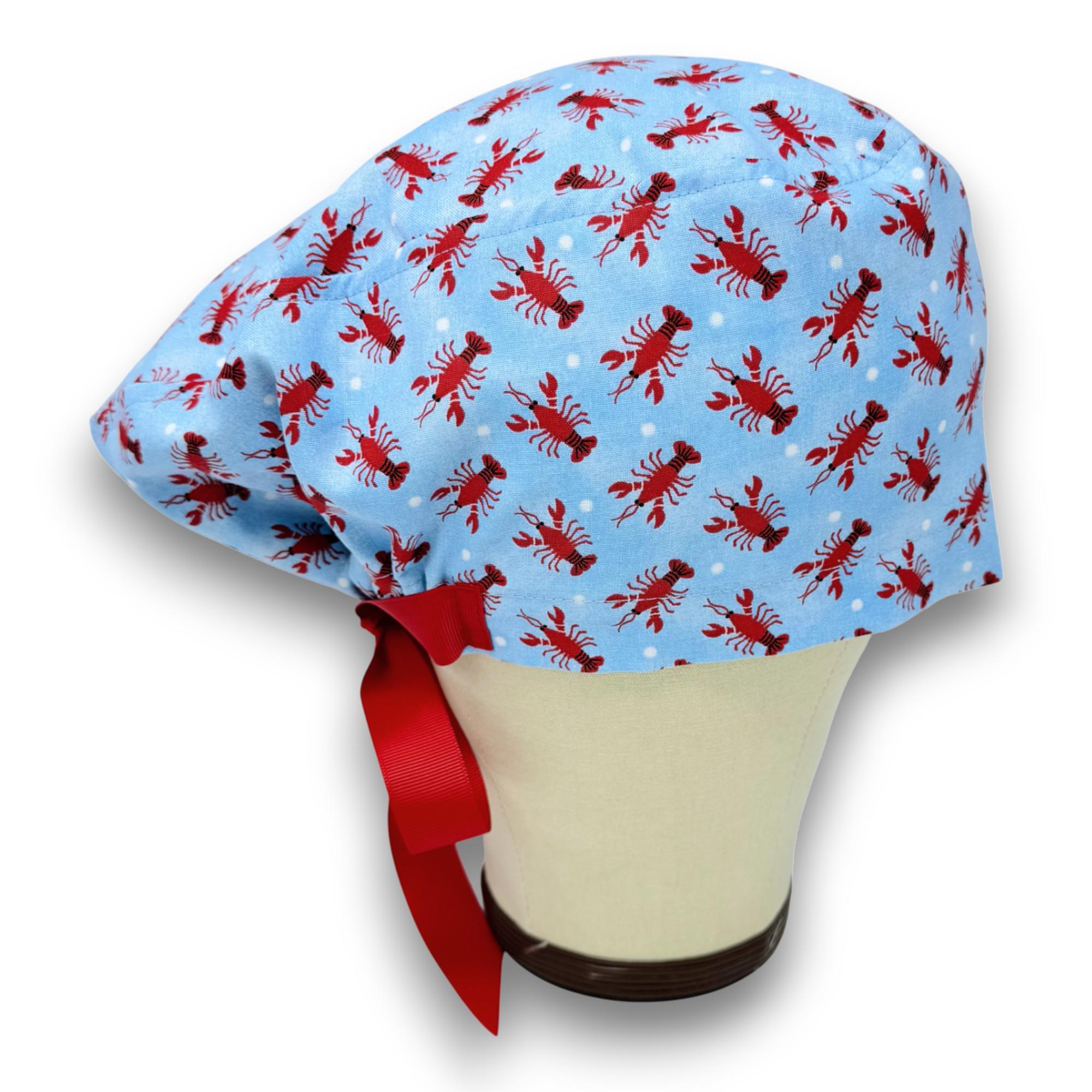Lobster Euro Euro scrub cap with ties for Women by Paradise Caps. Euro PLUS style.