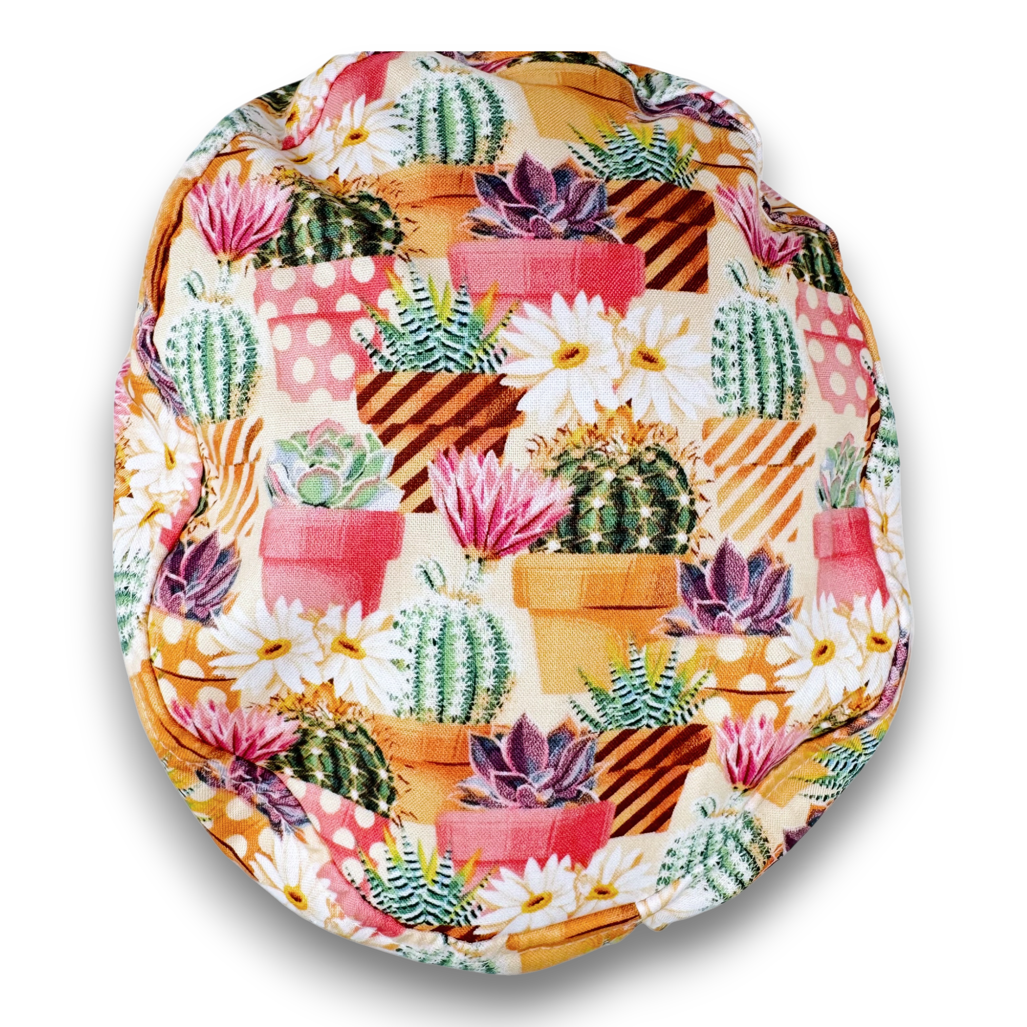 Cactus Euro scrub cap for women, European surgical hat with satin lined by Paradise Caps.