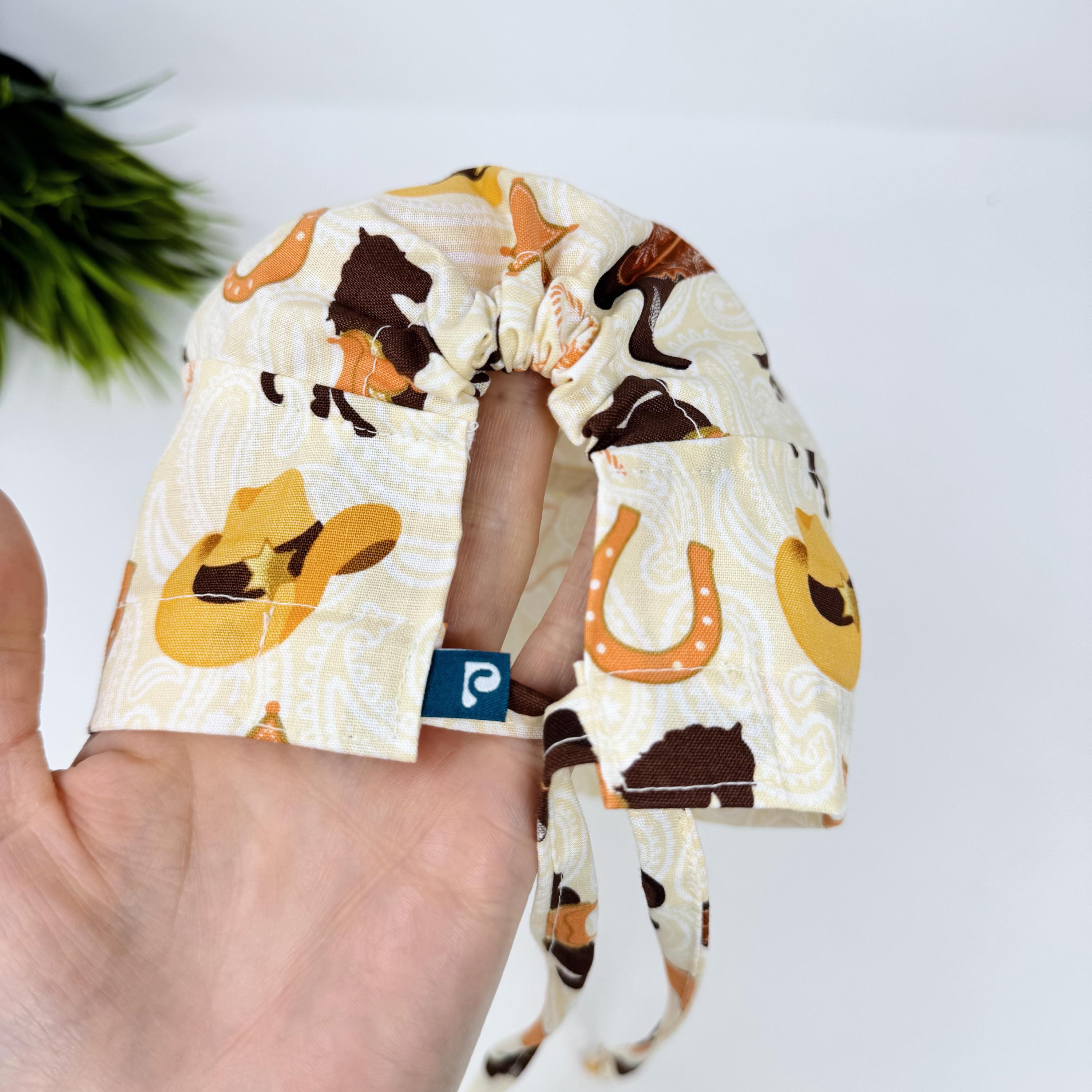 Cowboy Men's Skull tie-back style surgical scrub cap for men by Paradise Caps.