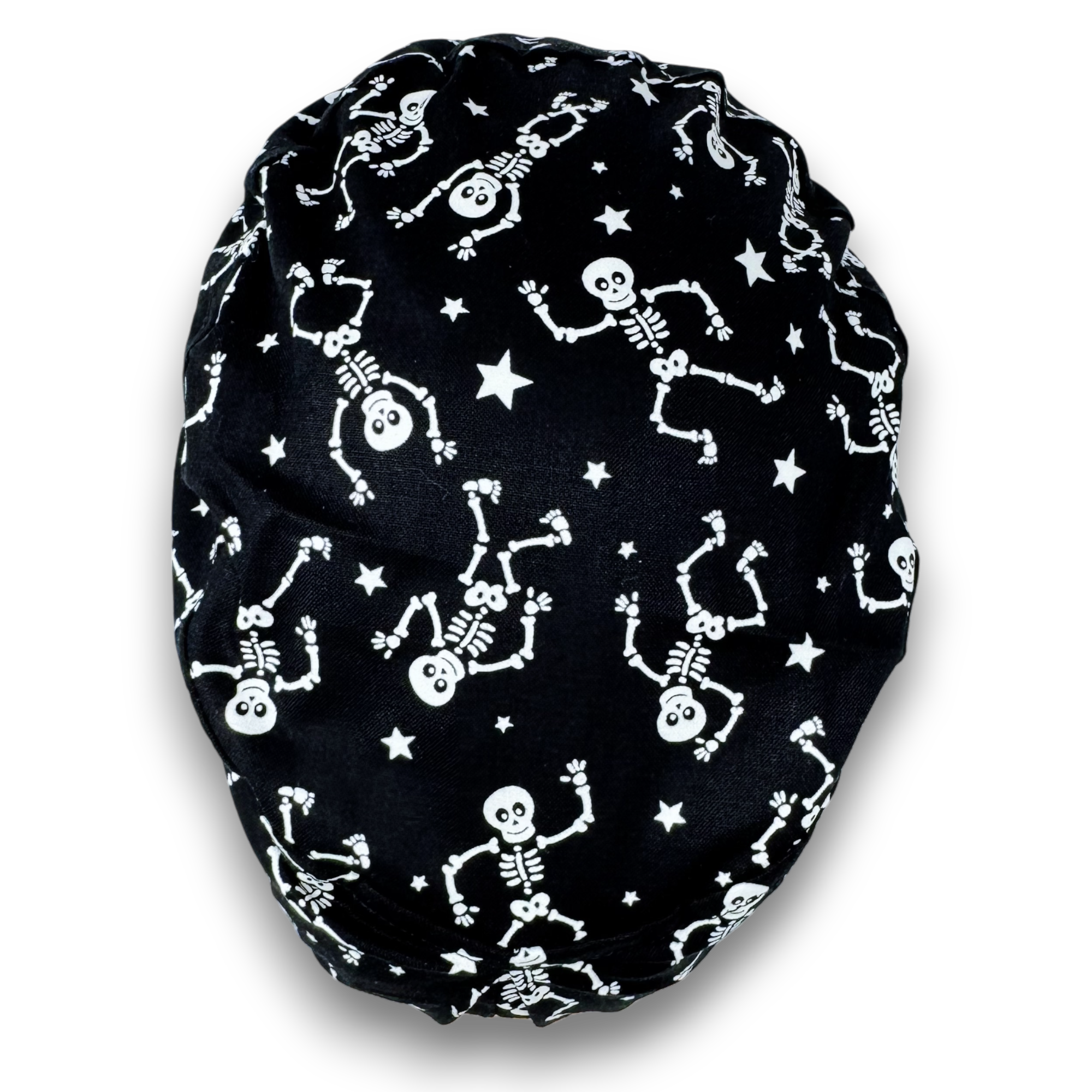 Dancing Skeletons Euro Scrub Cap for Women with Satin Lined Option by Paradise Caps.