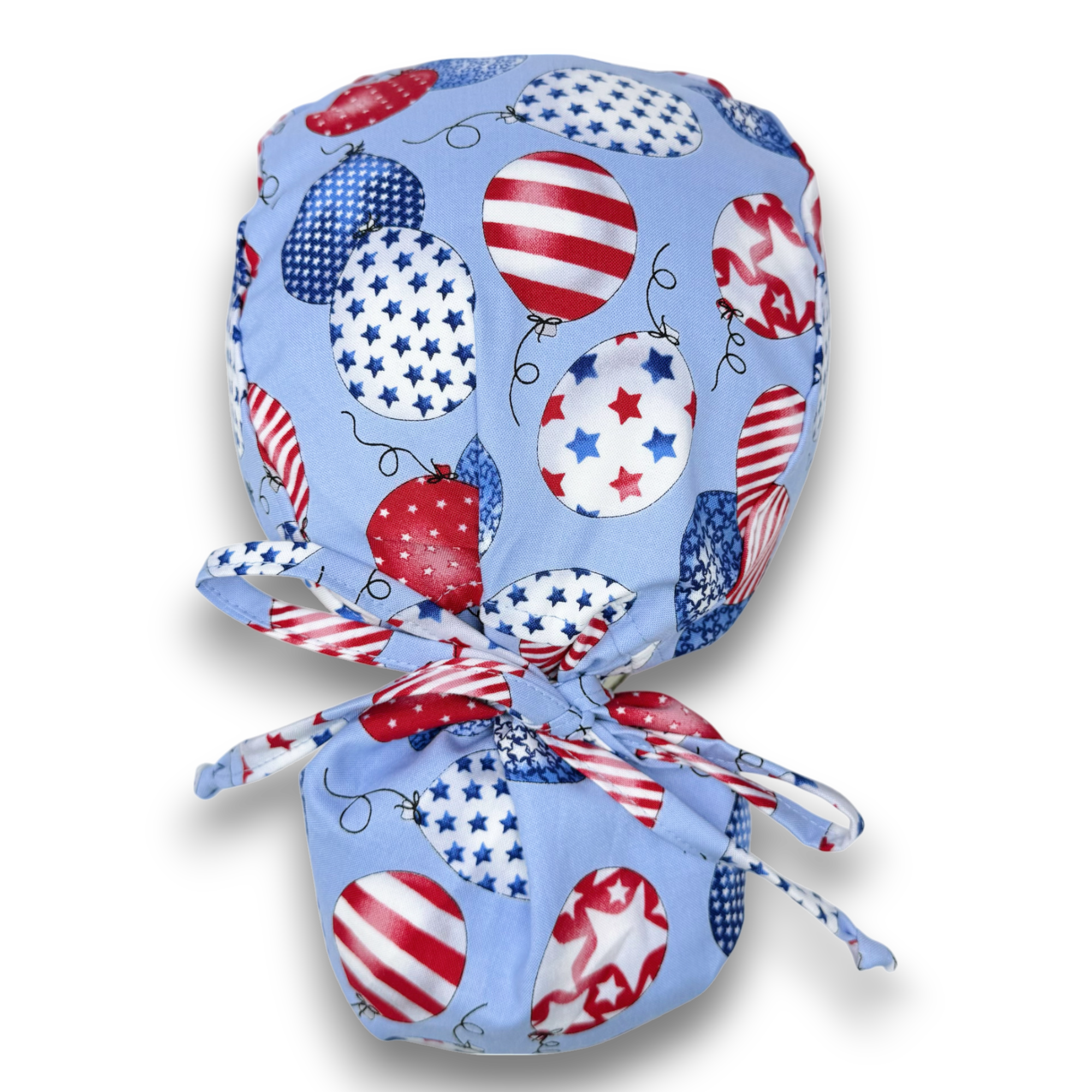 Balloon Ponytail scrub cap for women with satin lined option by Paradise Caps.